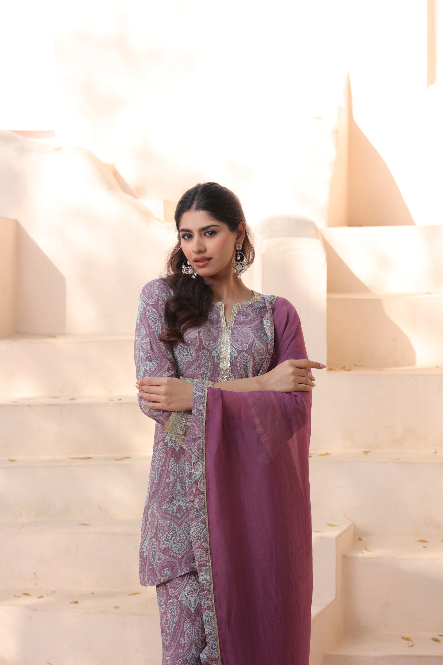 Nalina Paisly Suit - Purple
