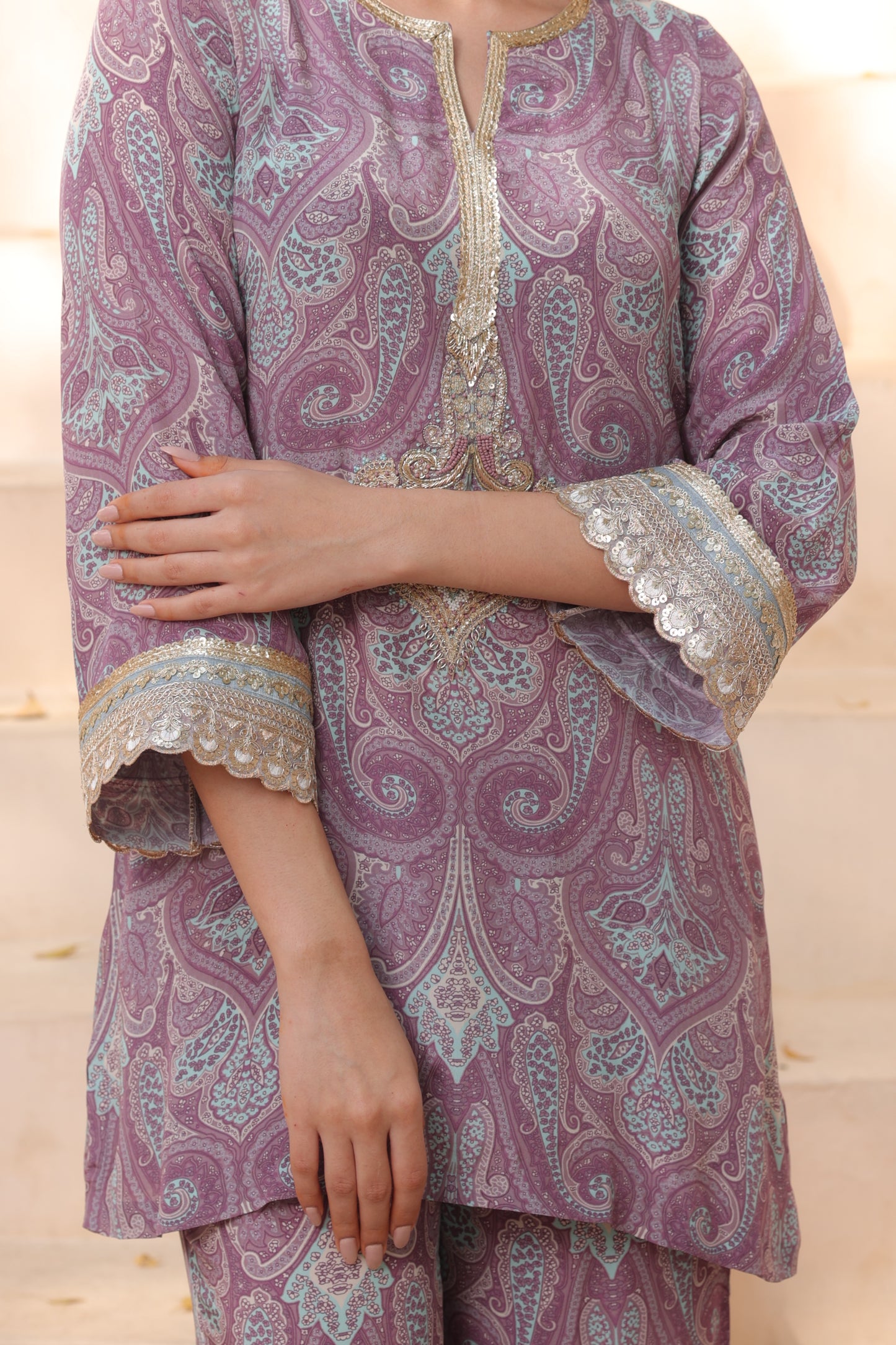 Nalina Paisly Suit - Purple