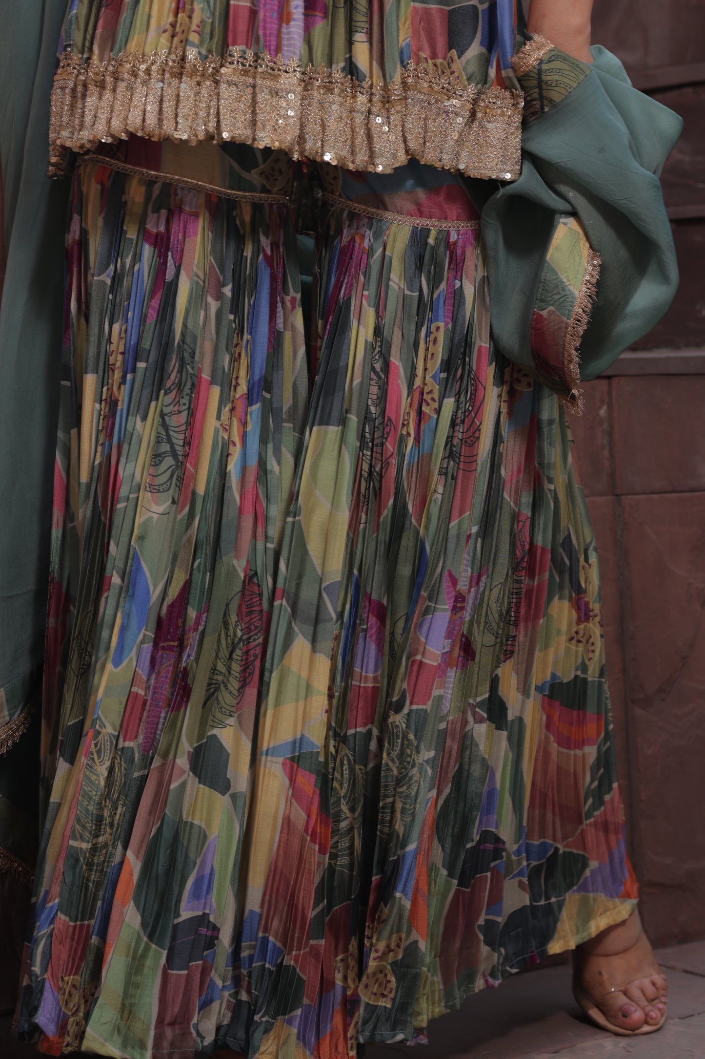 Saisha A-Line Sharara - Blue