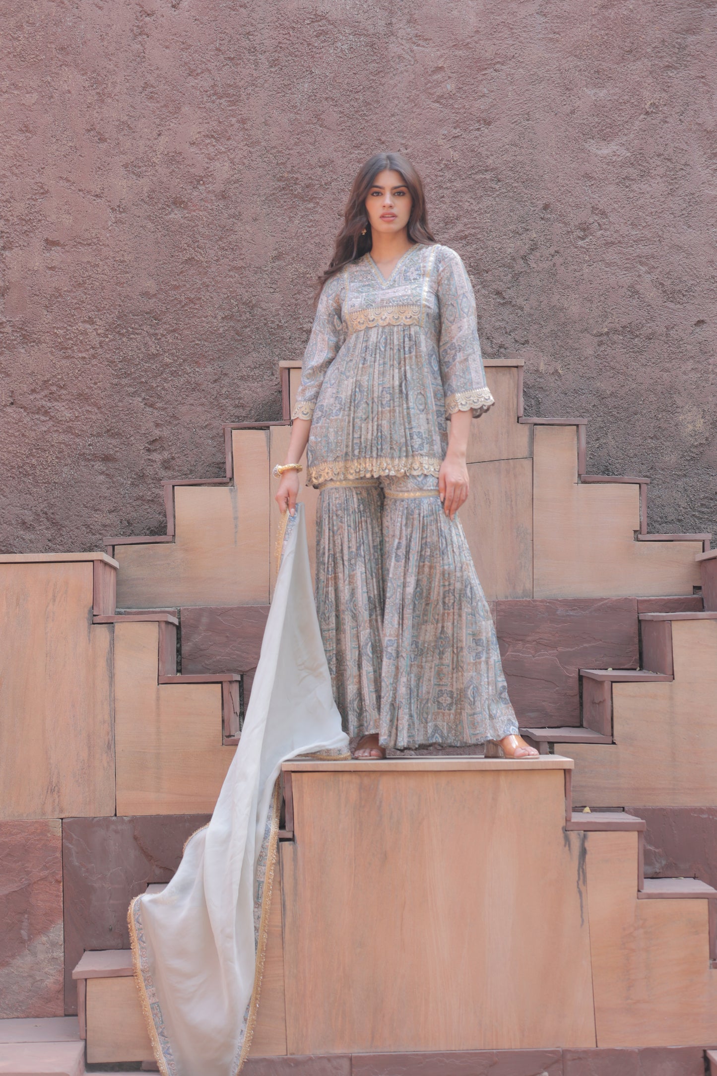 Paisly Sharara - Blue