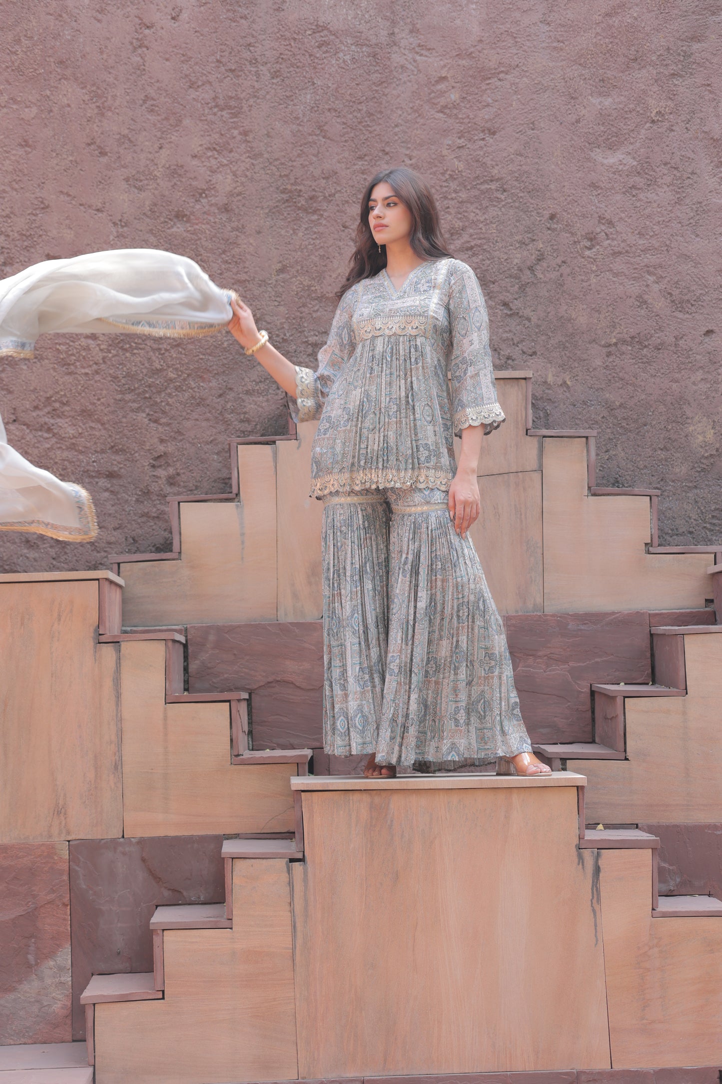 Paisly Sharara - Blue