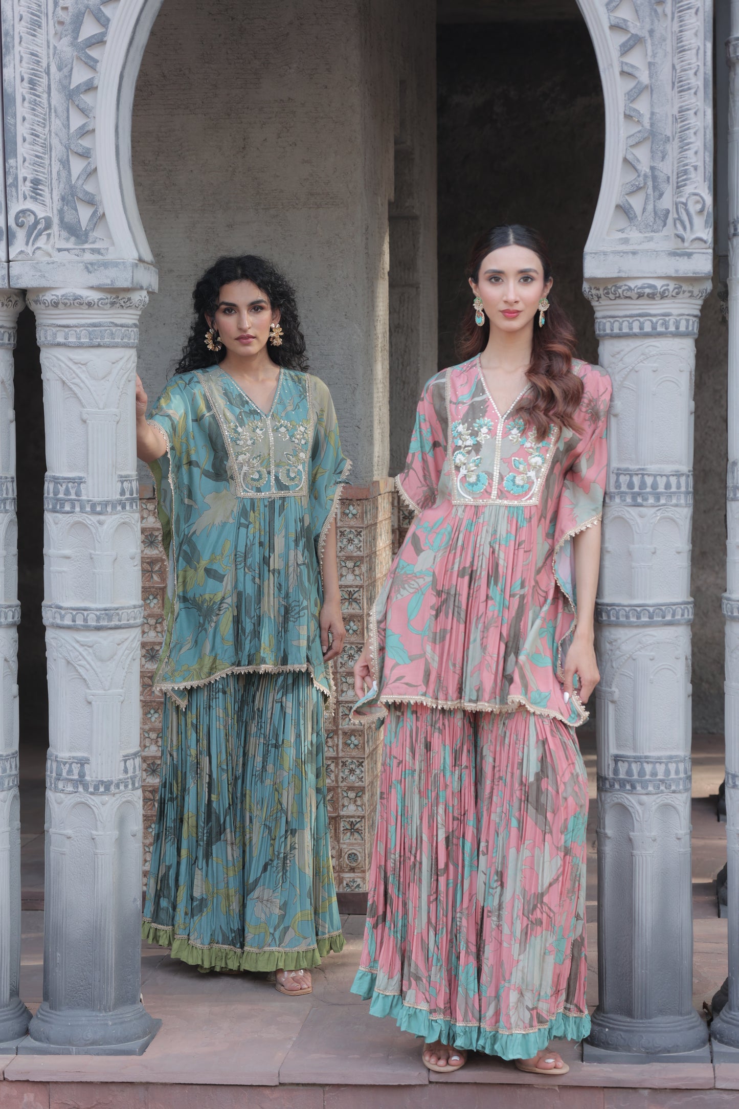 Inaaya Kaftan Sharara - Pink