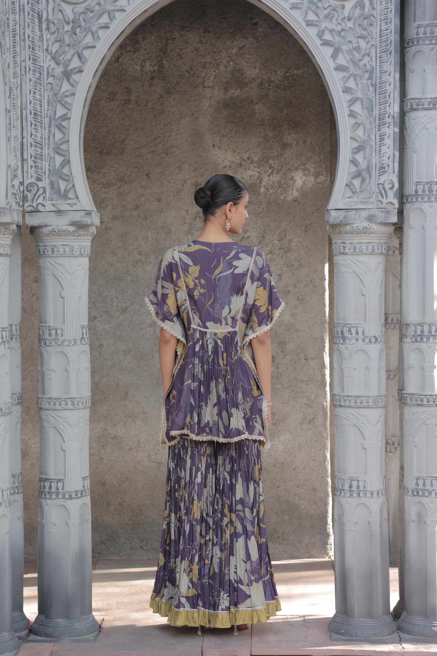 Inaaya Kaftan Sharara Purple