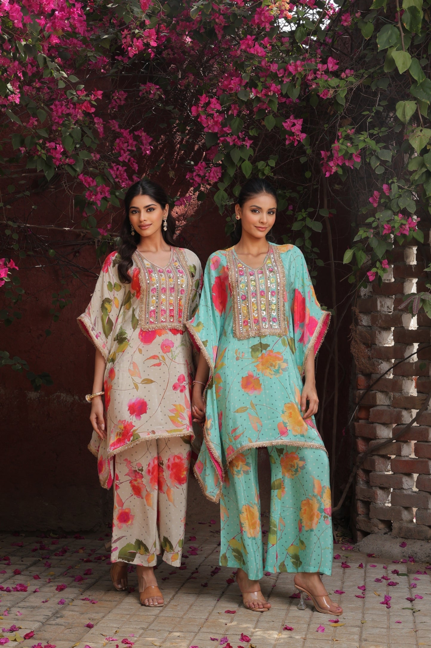 Cherry Blossom Kaftan - Green