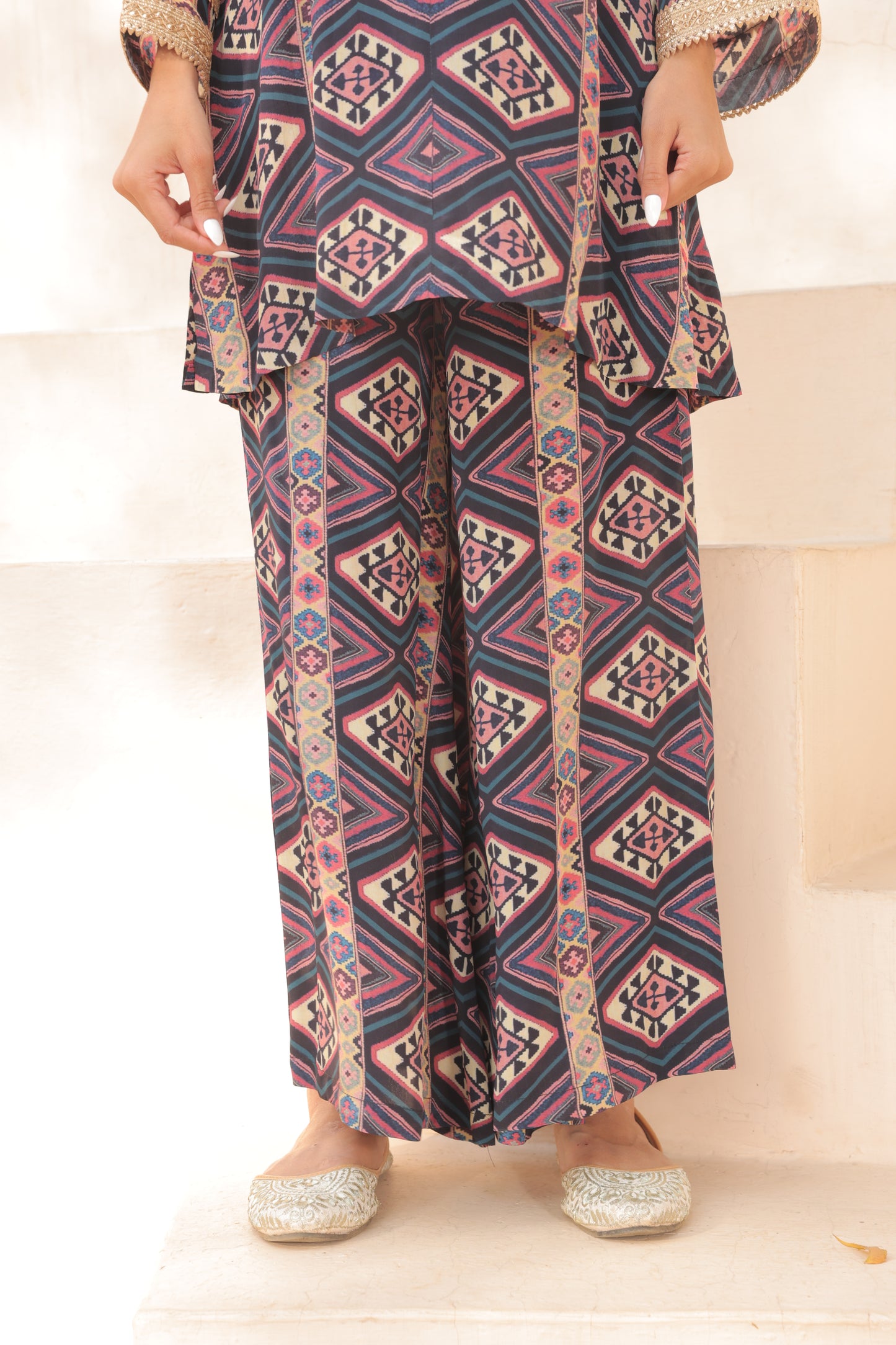 Nia Chevron Suit - Purple