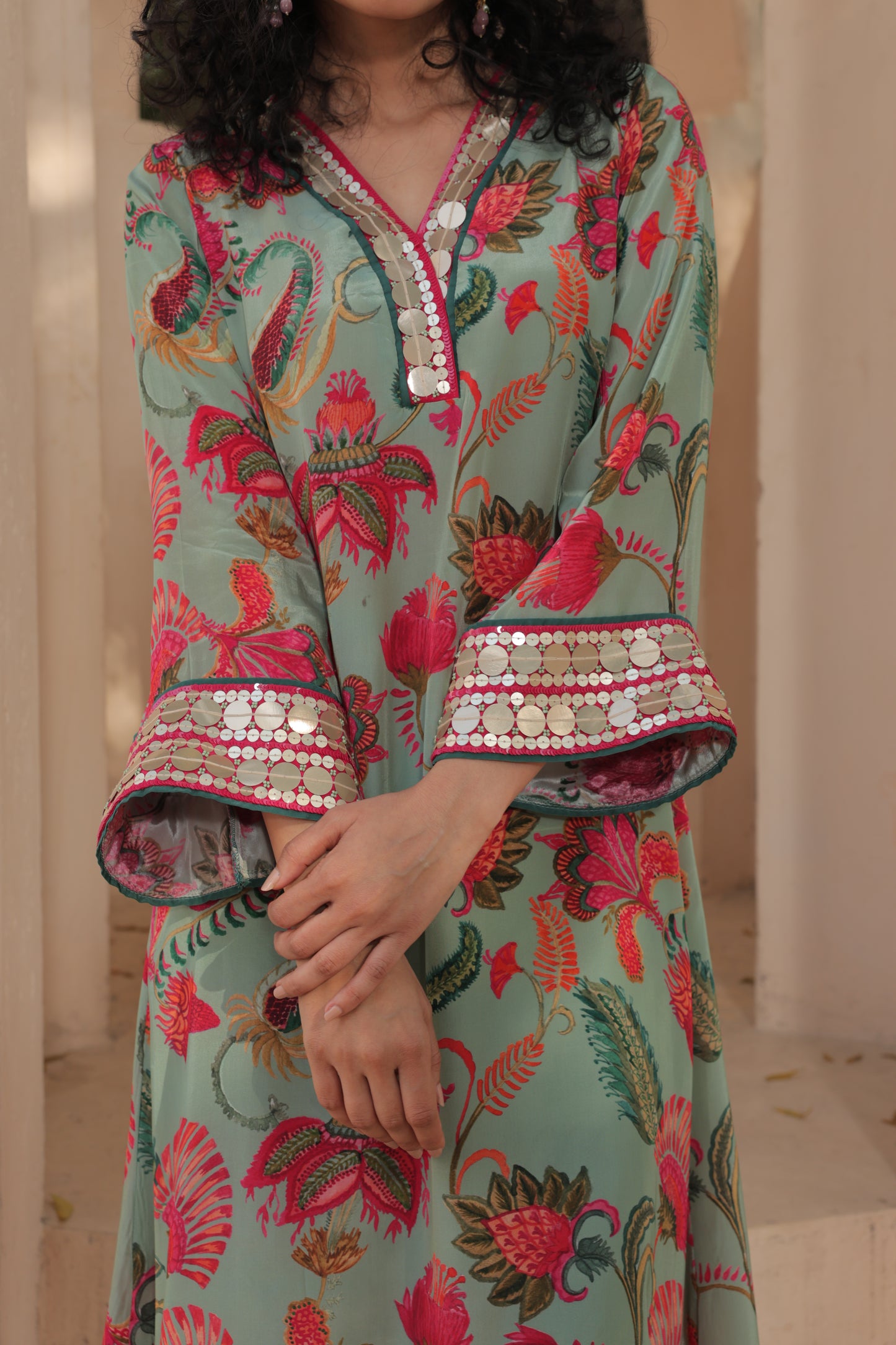 Sur Kurta Set - Green