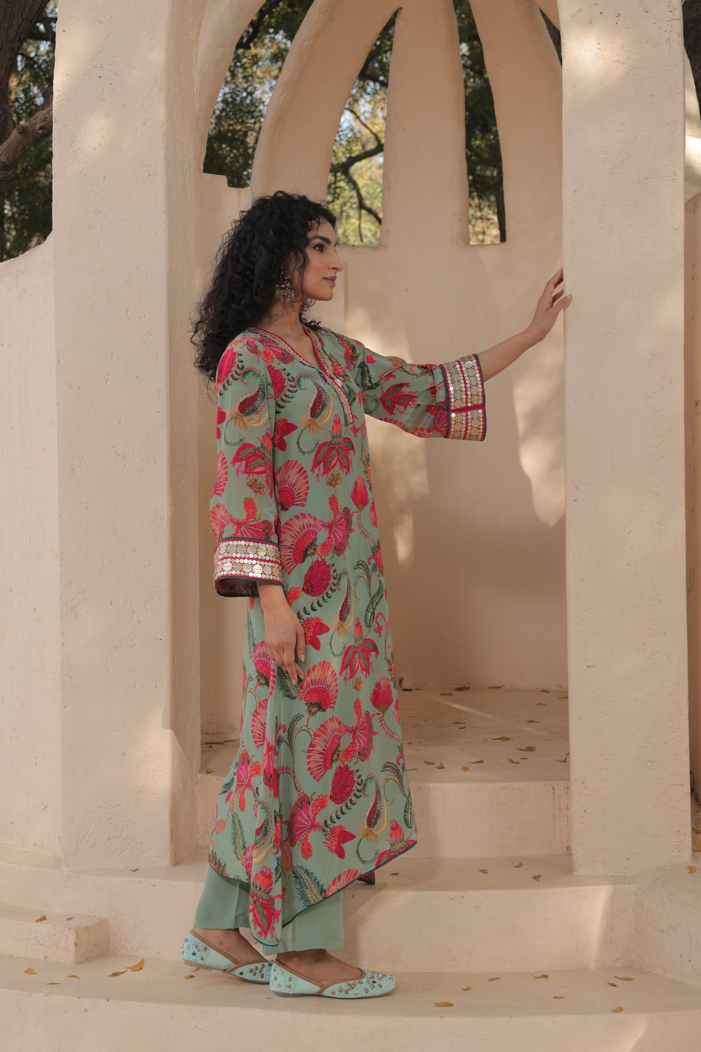 Sur Kurta Set - Green