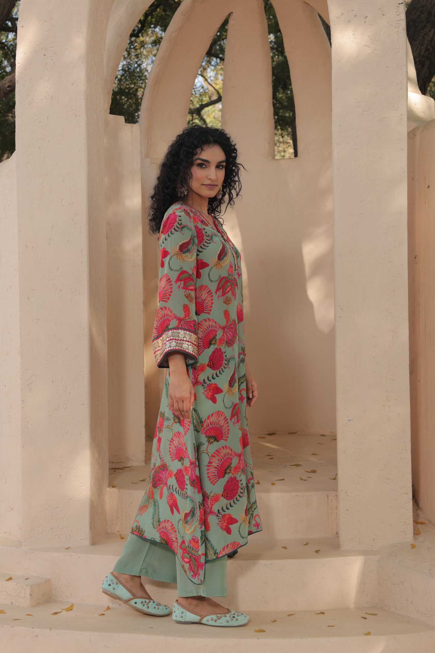 Sur Kurta Set - Green