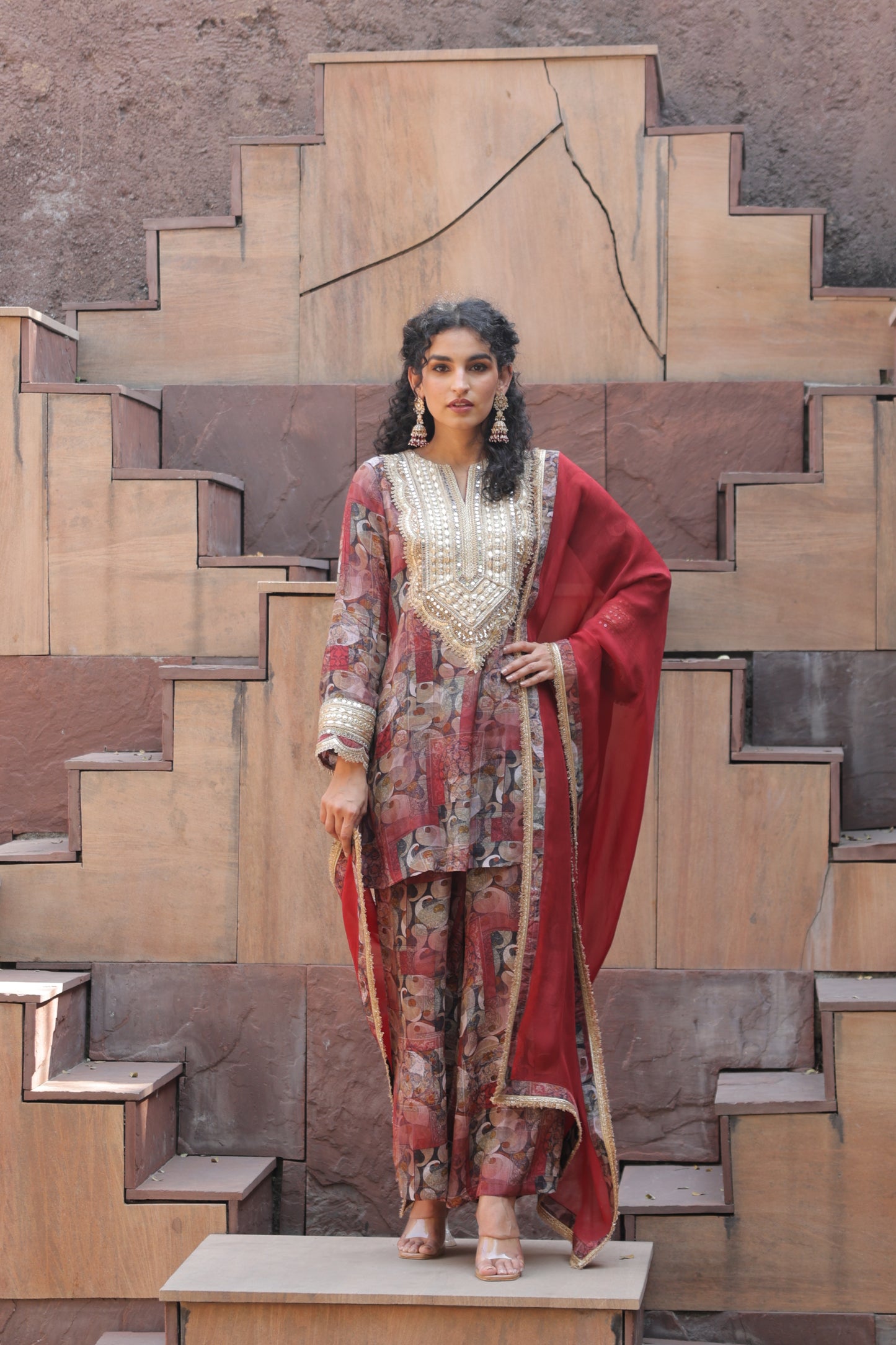 Zari Suit - Red