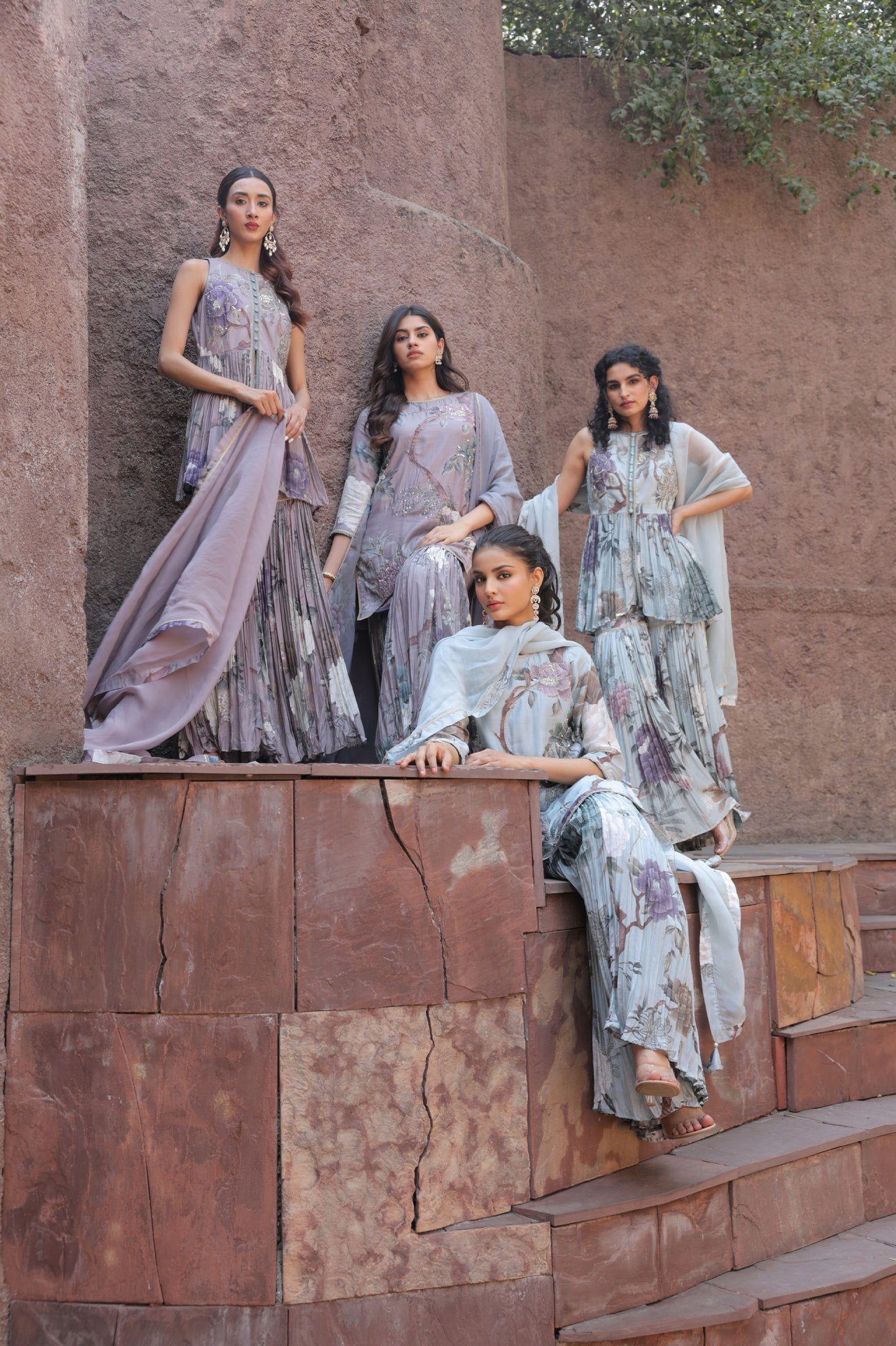 Leher Sharara - Purple