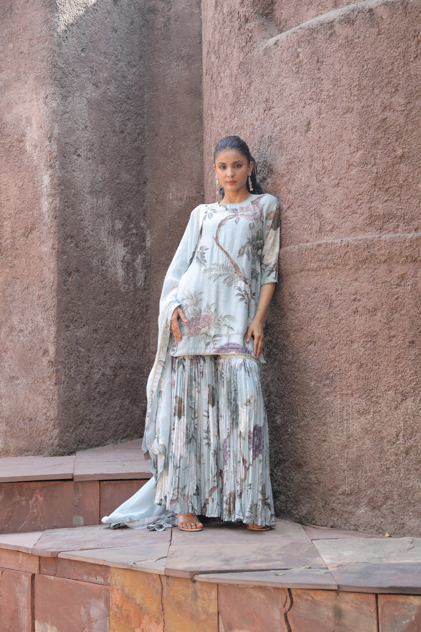 Leher Sharara - Blue