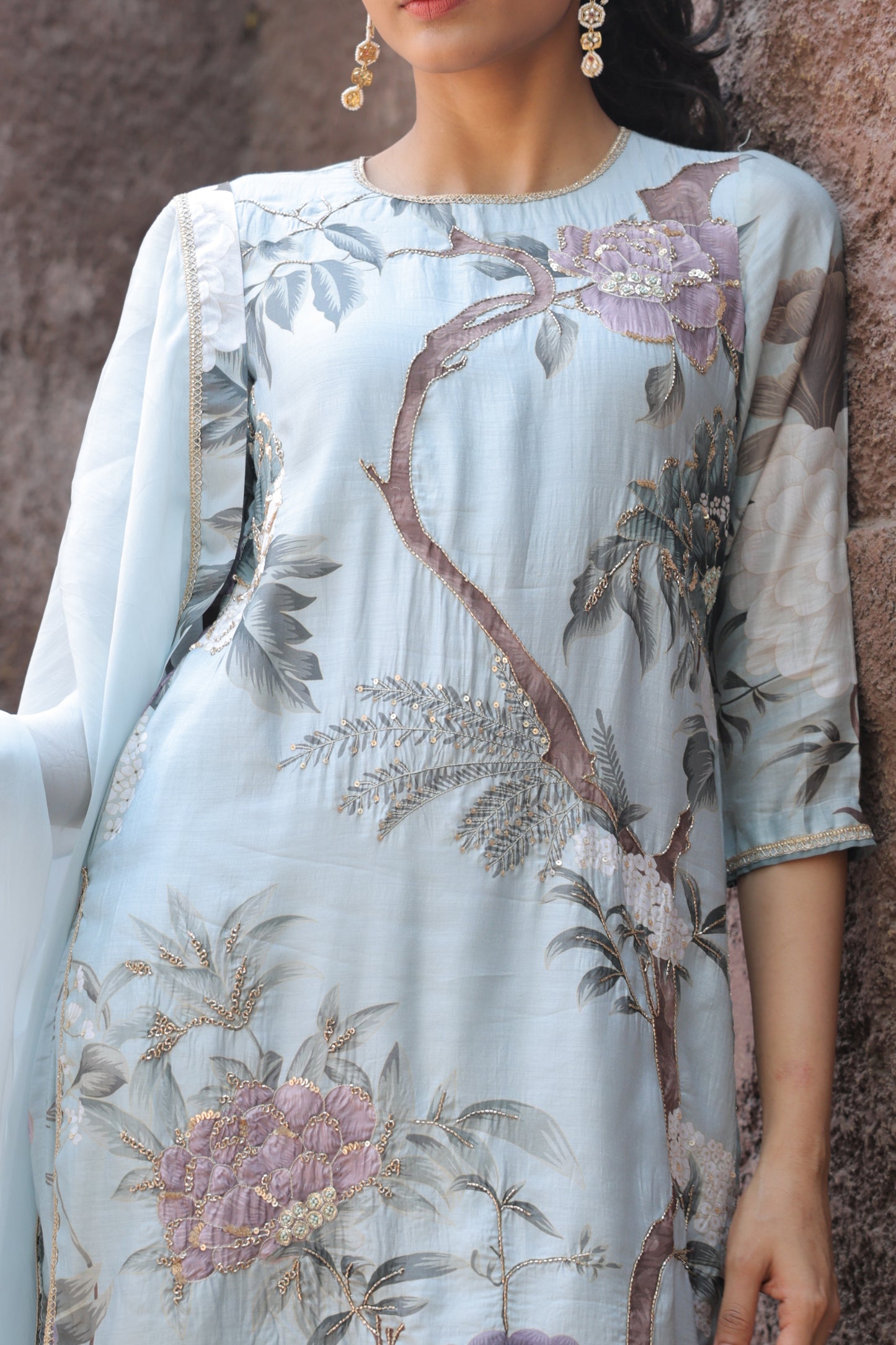 Leher Sharara - Blue