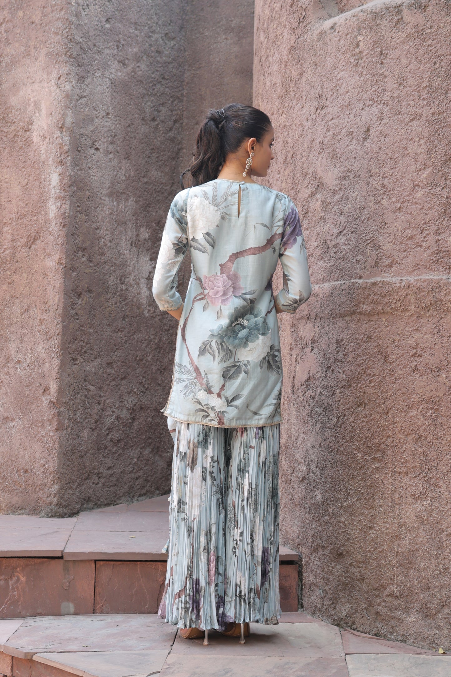 Leher Sharara - Blue