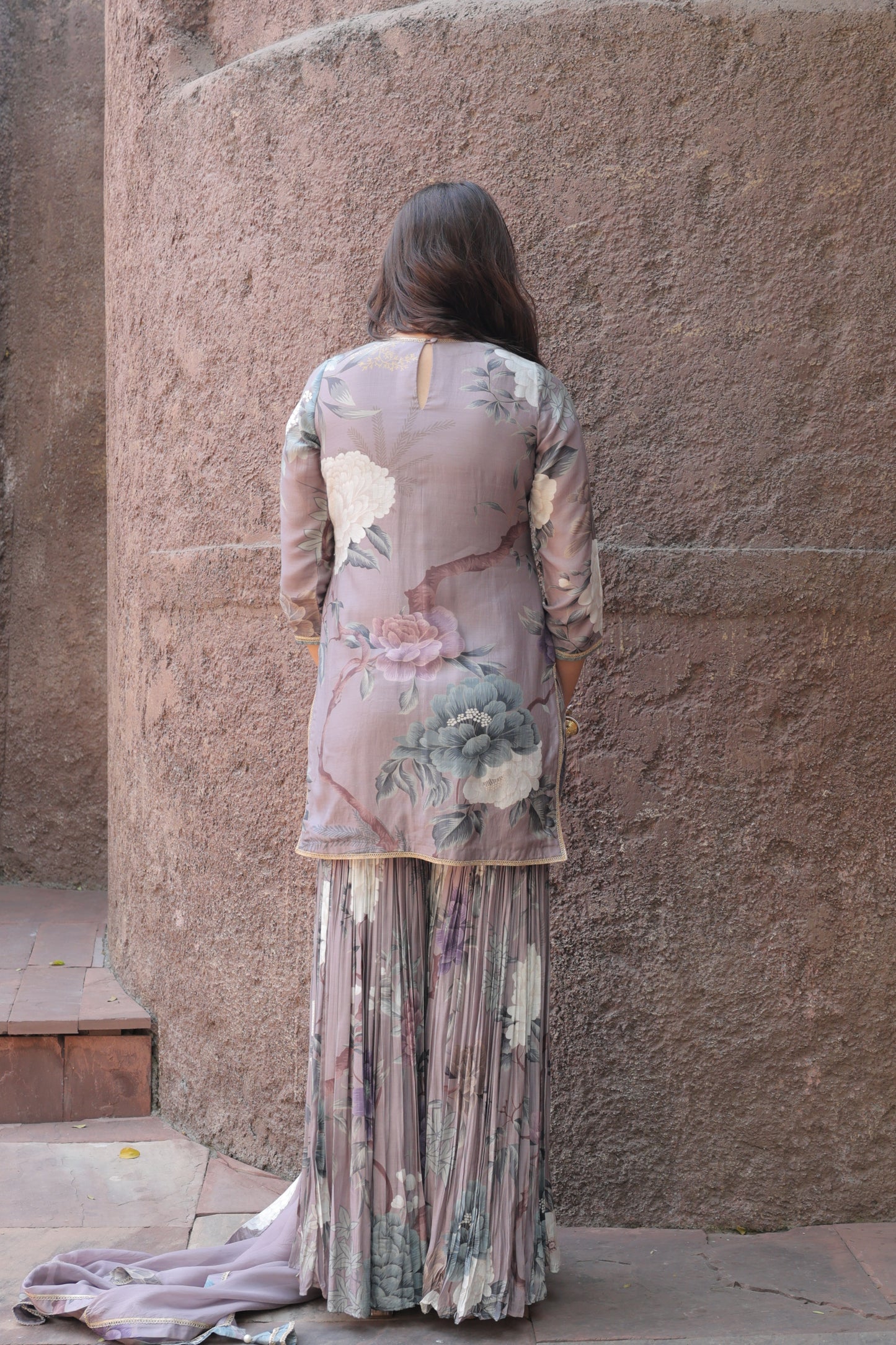 Leher Sharara - Purple