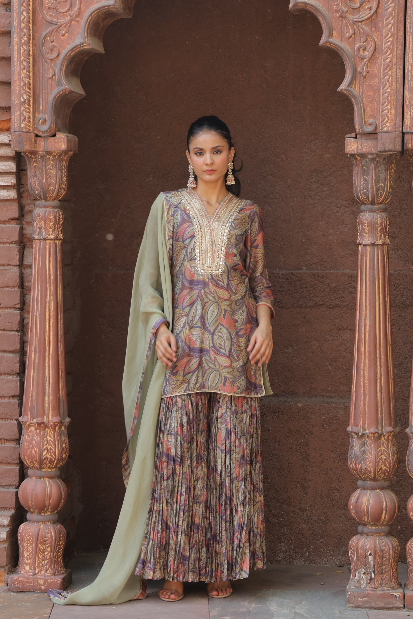 Rowan Kurta Sharara - Green