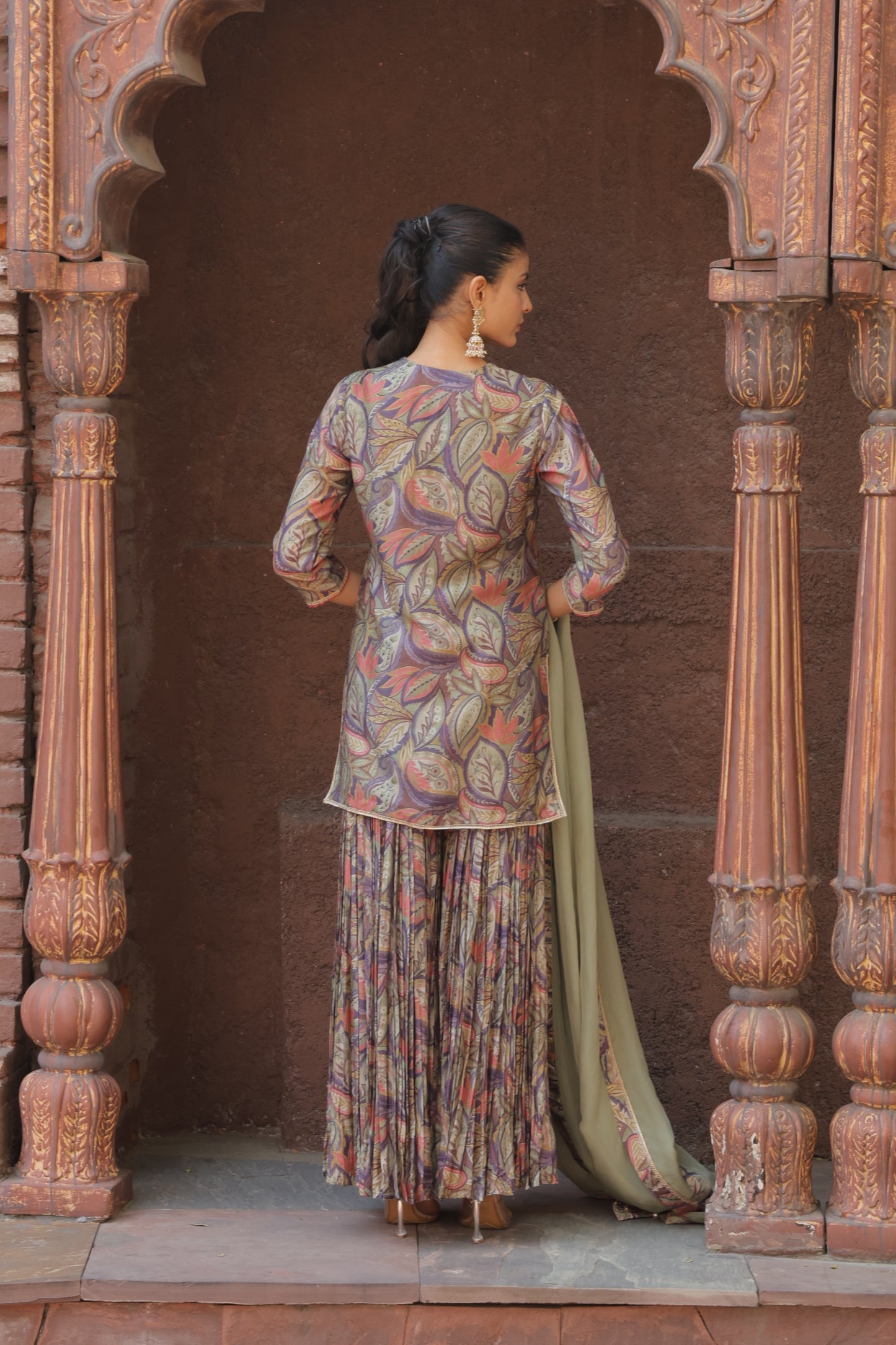 Rowan Kurta Sharara - Green