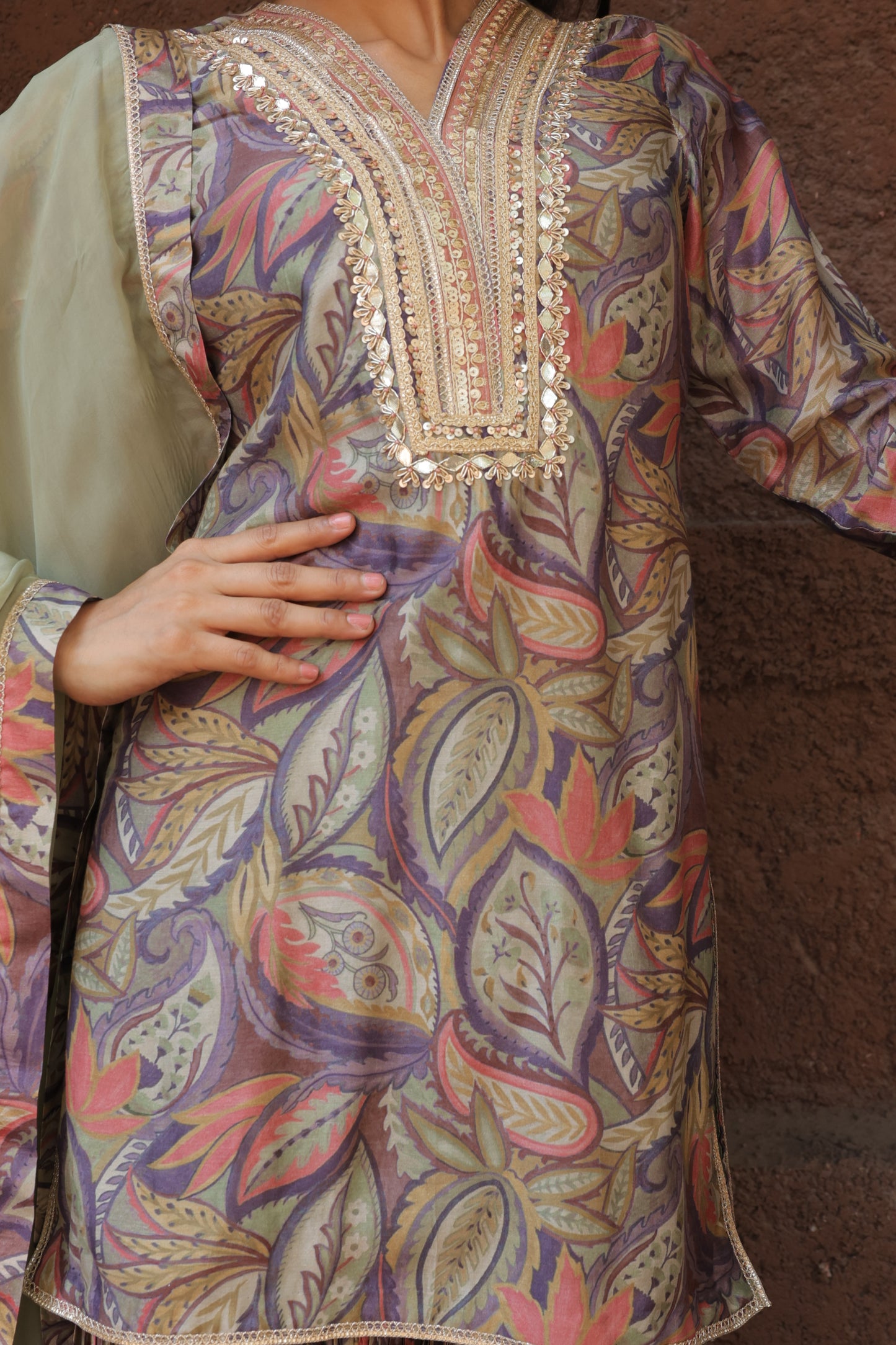 Rowan Kurta Sharara - Green