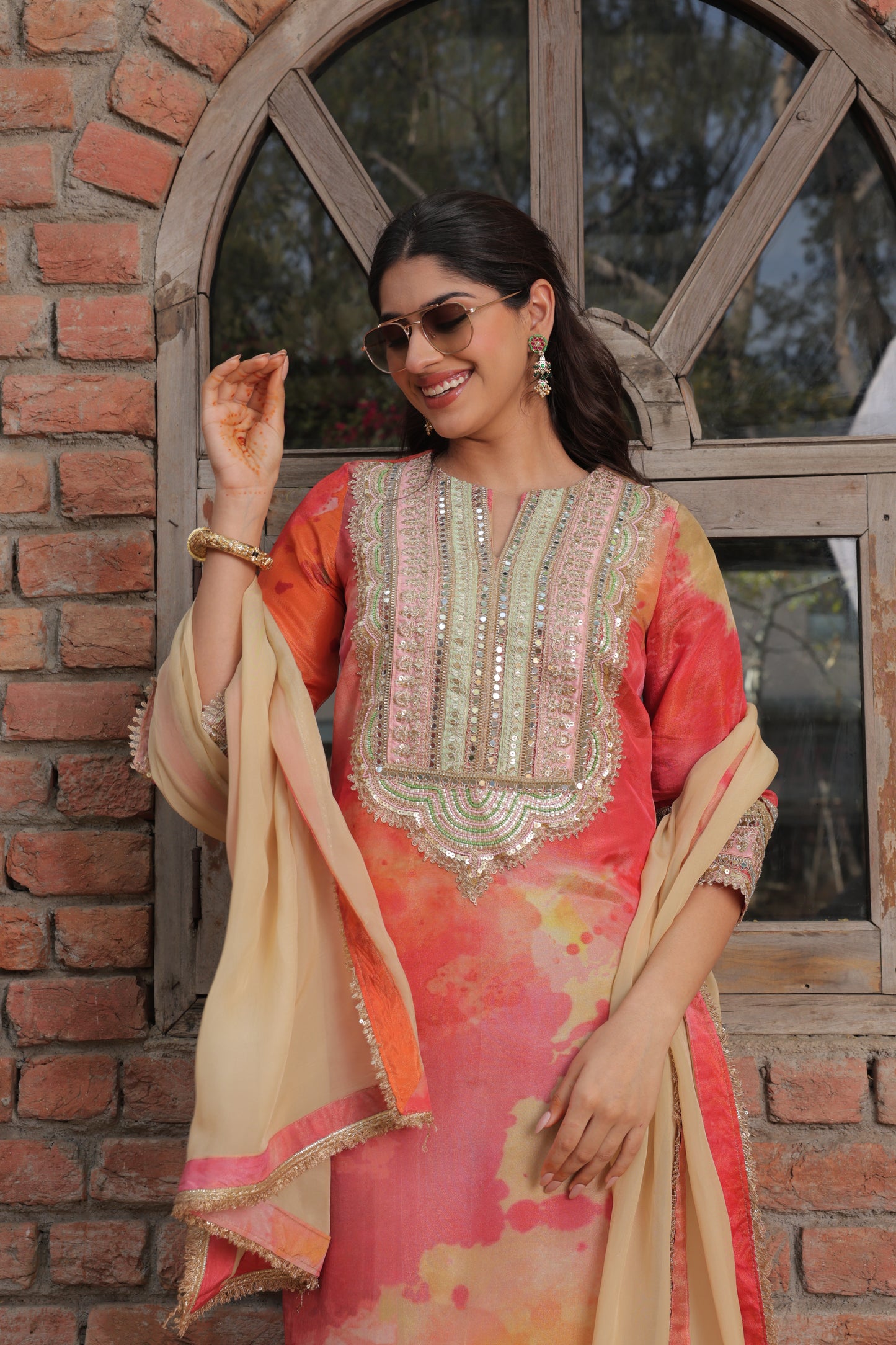 Gaur Organza Suit