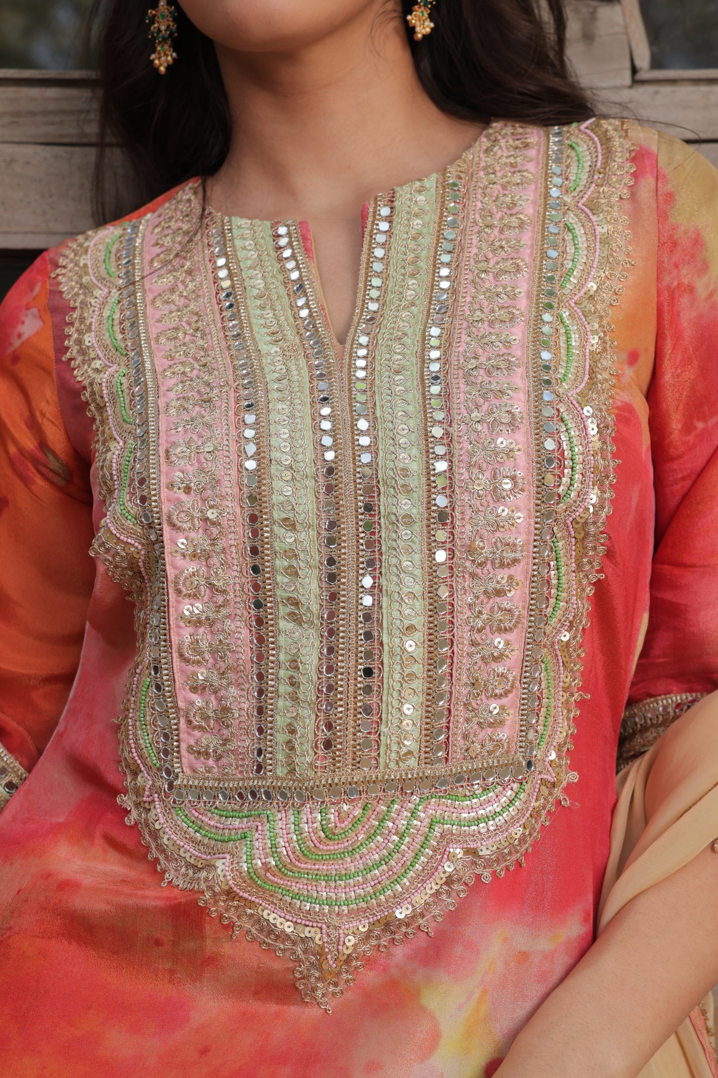 Gaur Organza Suit