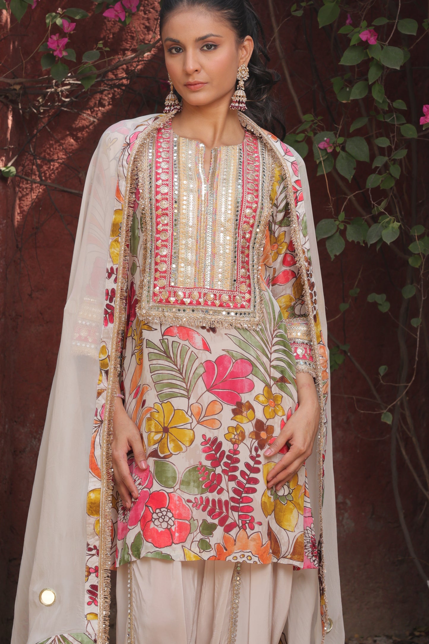 Inayat Tulip Dhoti - White