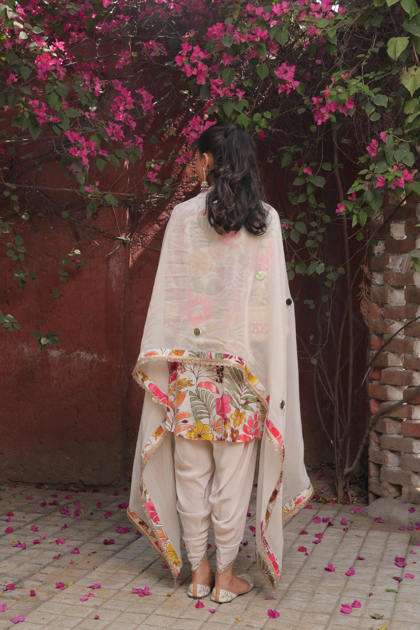 Inayat Tulip Dhoti - White