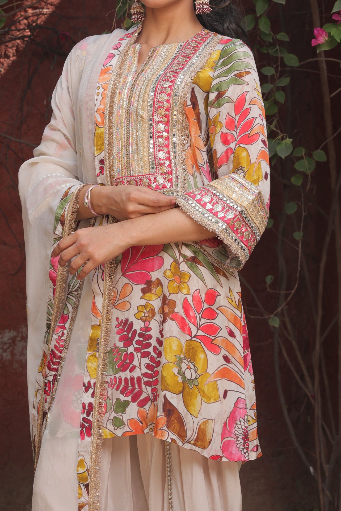 Inayat Tulip Dhoti - White