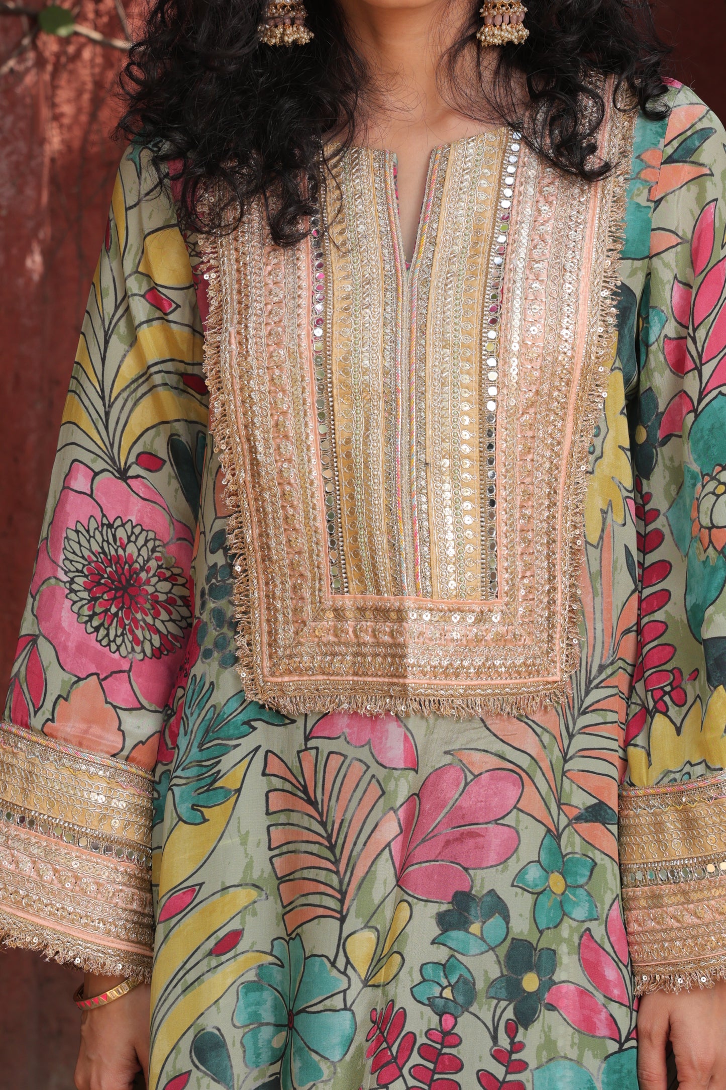 Inayat Tulip Dhoti - Green
