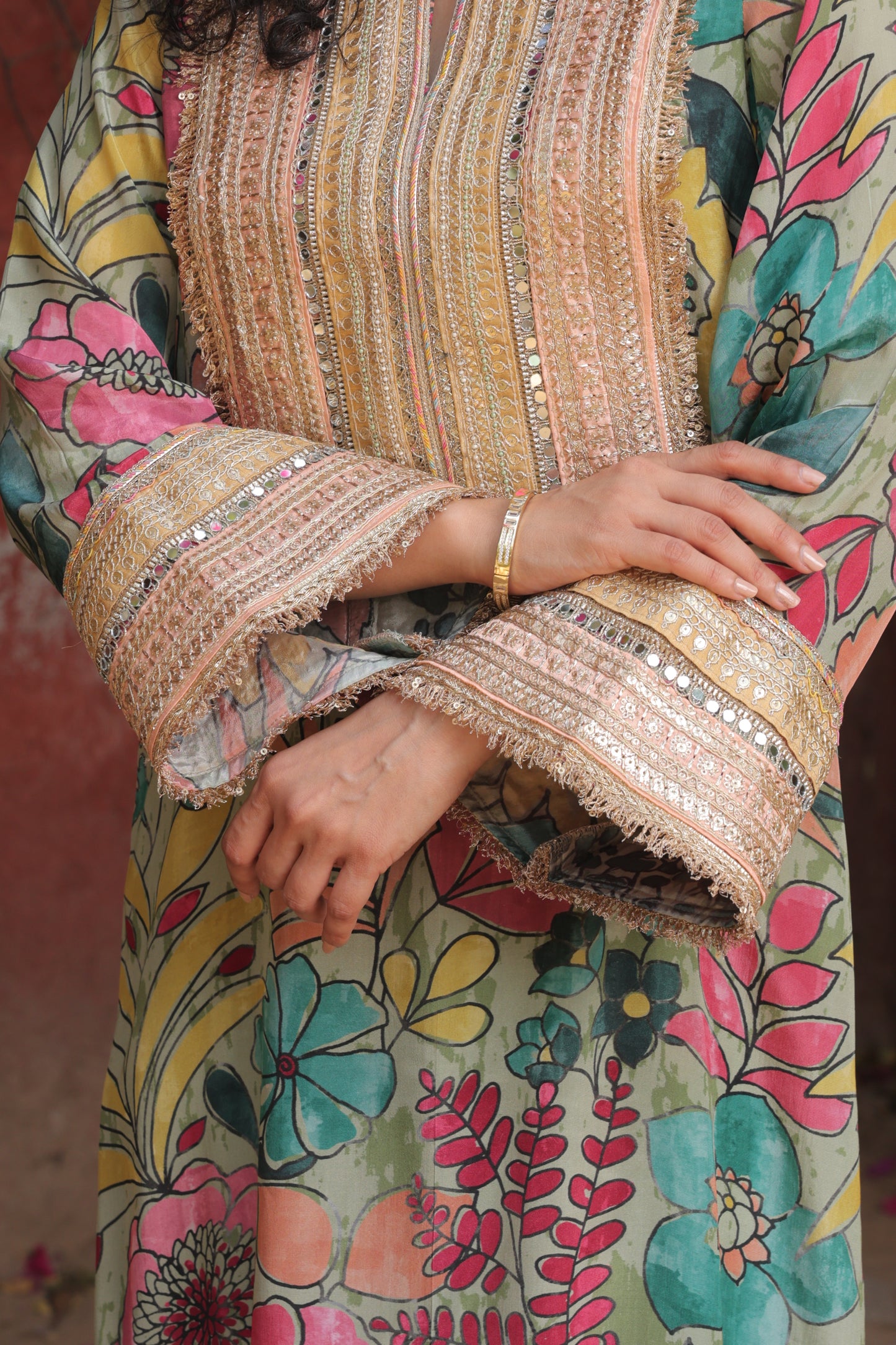 Inayat Tulip Dhoti - Green