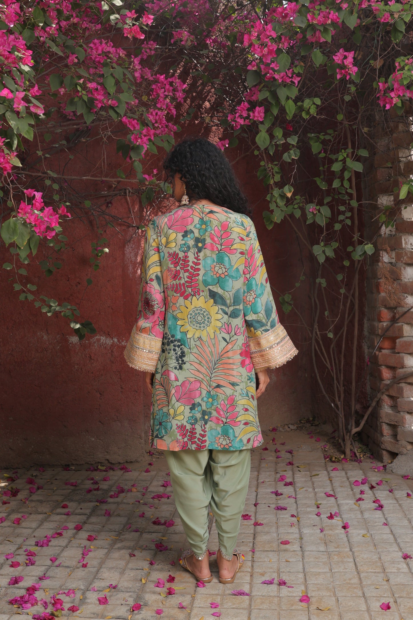Inayat Tulip Dhoti - Green