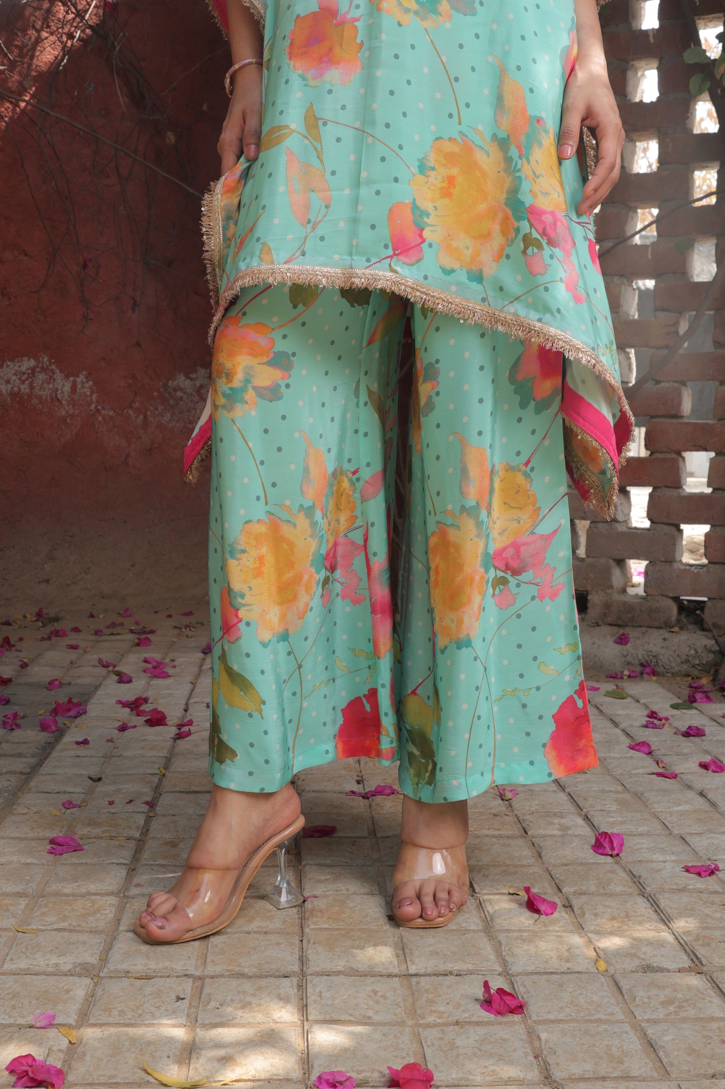 Cherry Blossom Kaftan - Green