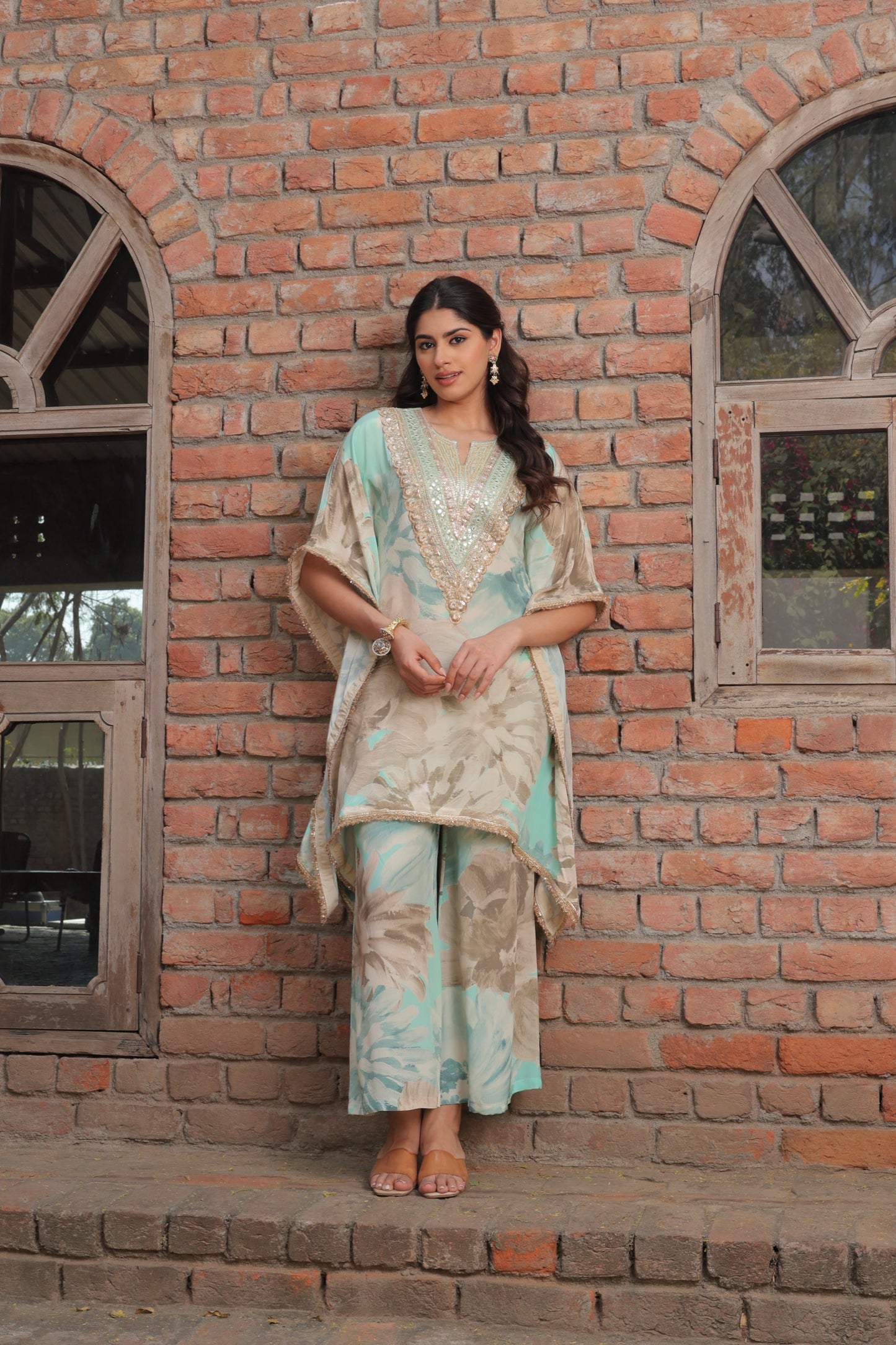 Cosmo Bloom Kaftan - Blue