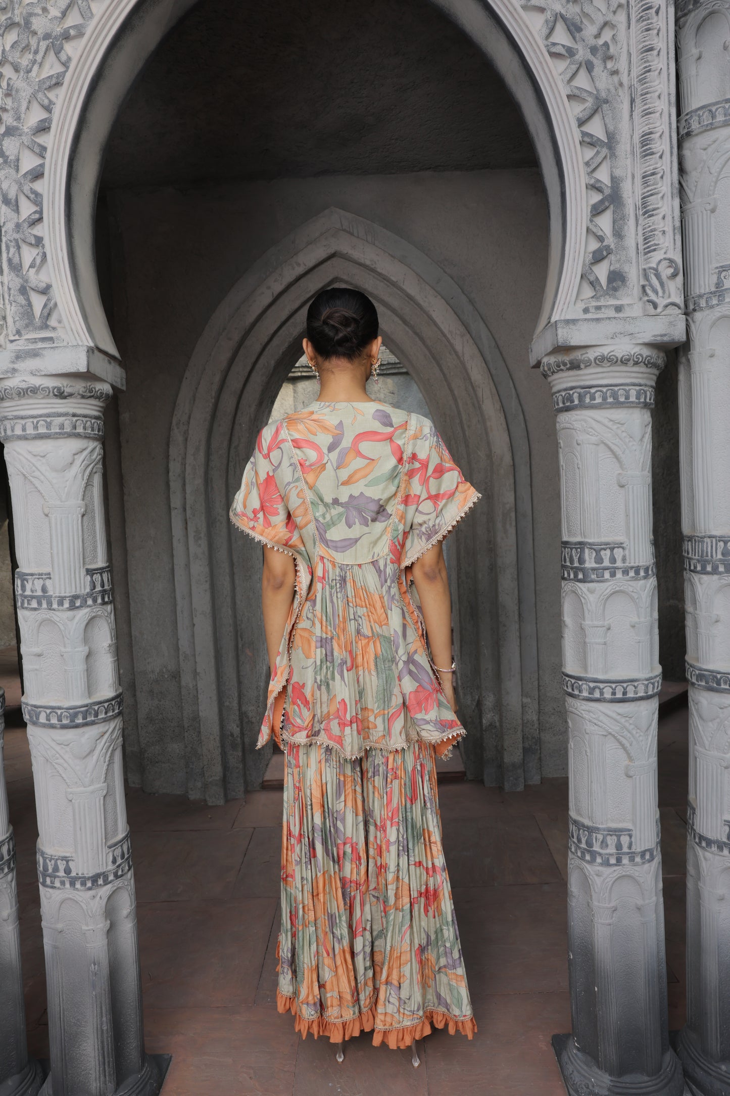 Inaaya Kaftan Sharara - Grey