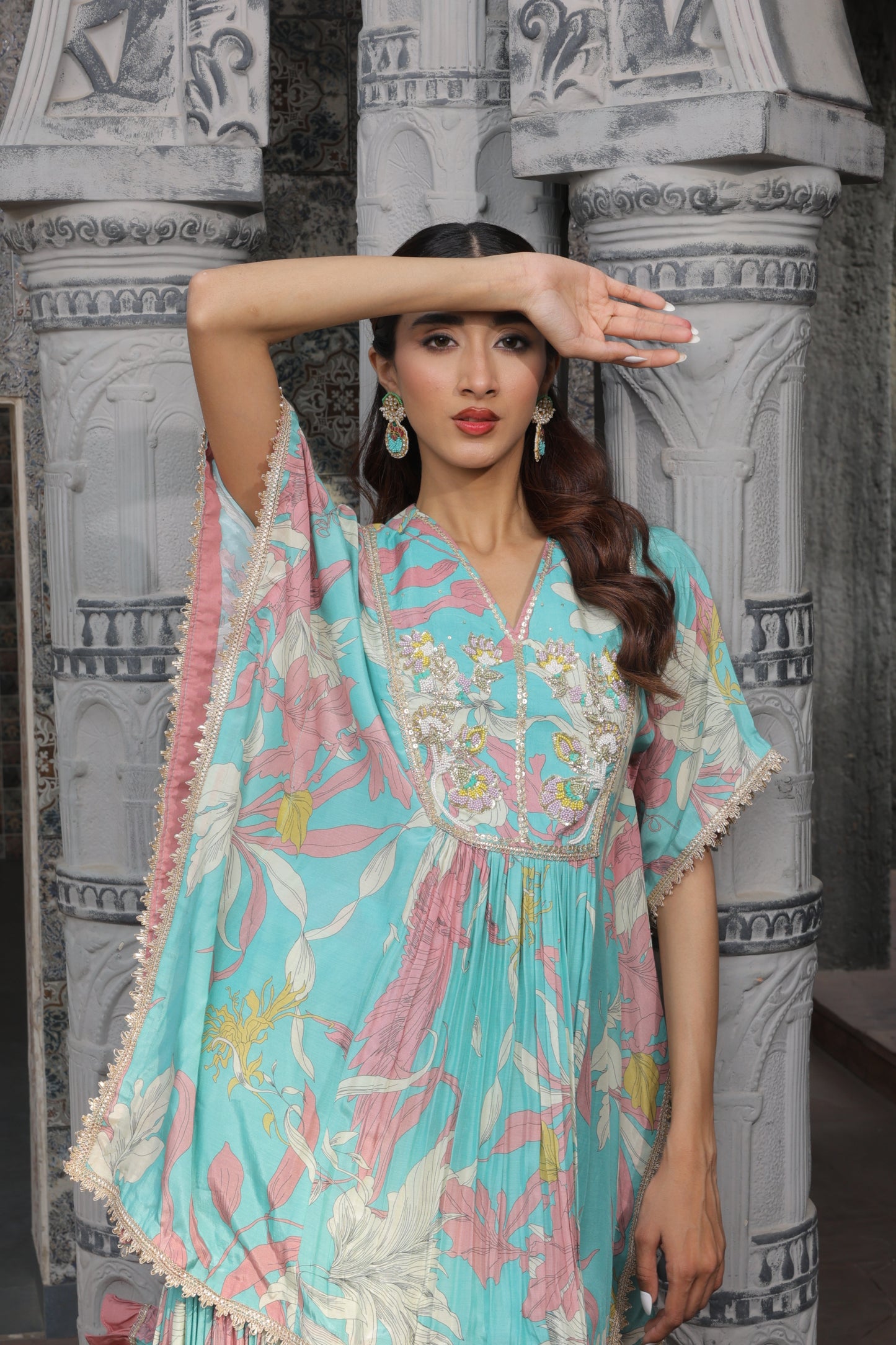 Inaaya Kaftan Sharara - Blue