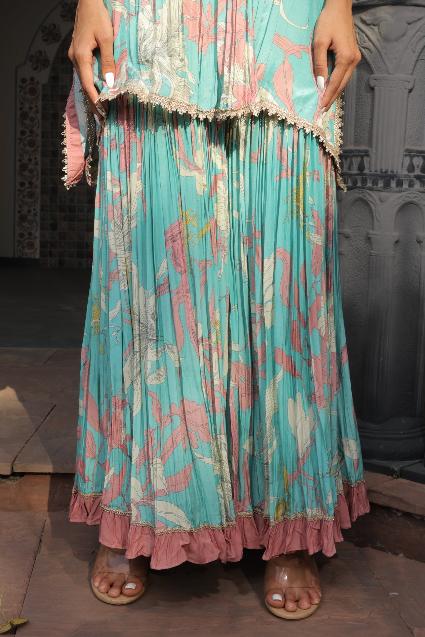 Inaaya Kaftan Sharara - Blue