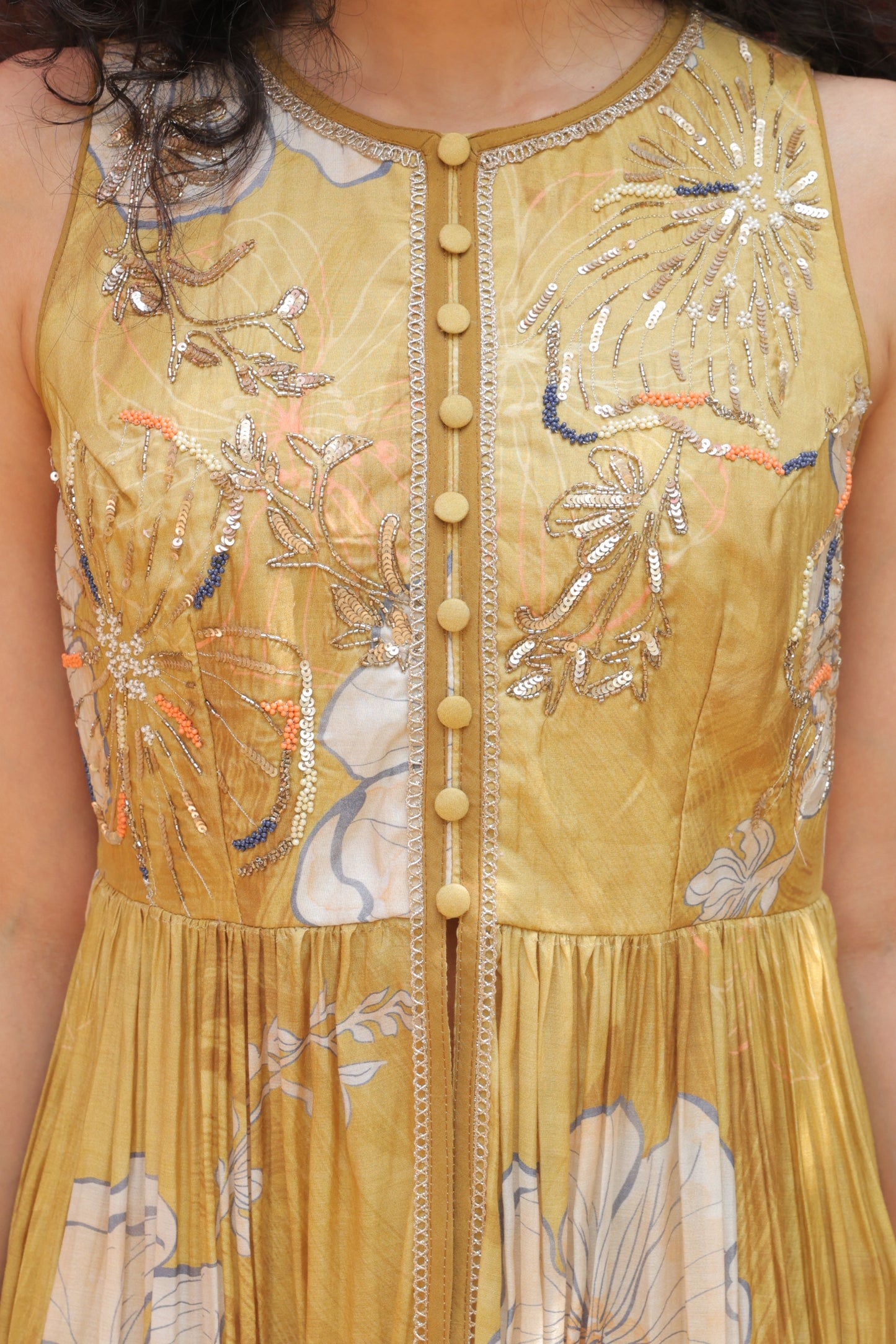 Sangria Peplum Sharara - Yellow
