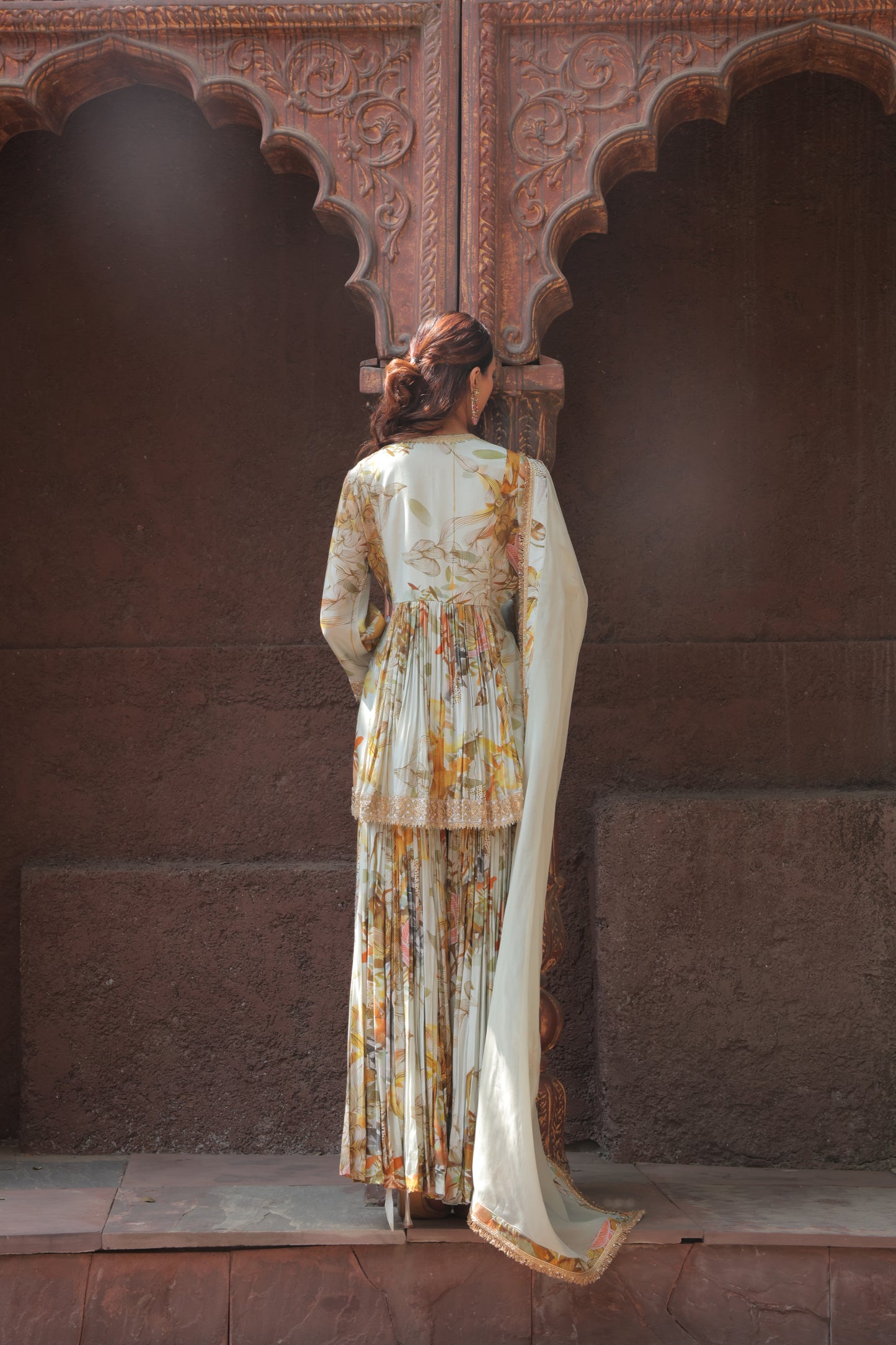 Reyna A-Line Sharara - Green