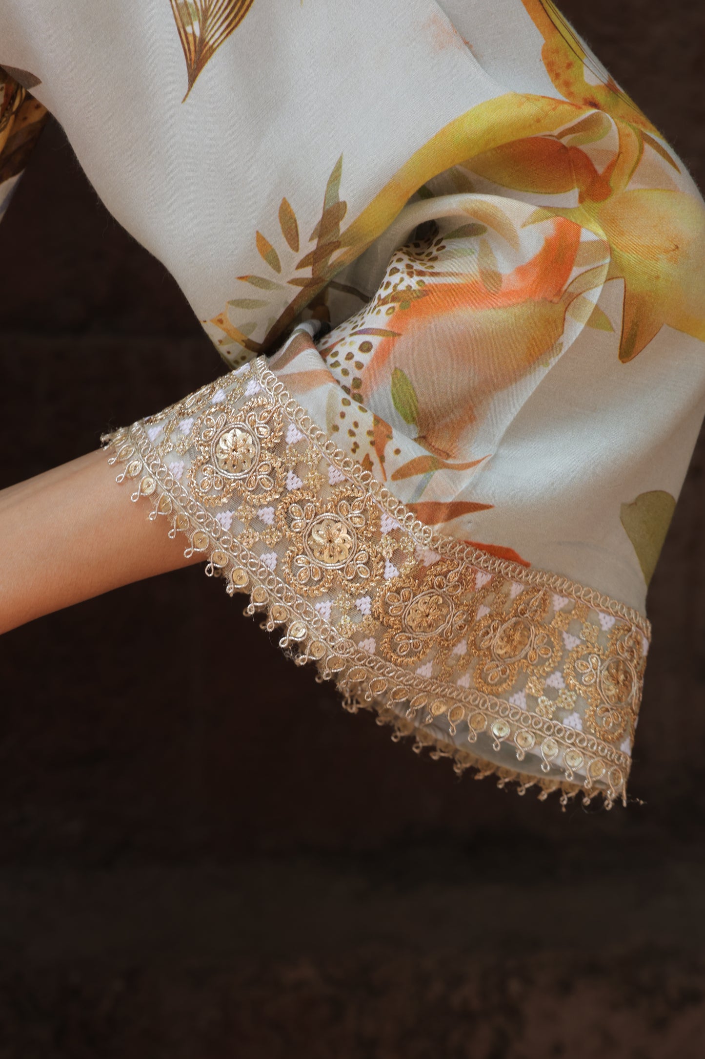 Reyna A-Line Sharara - Green