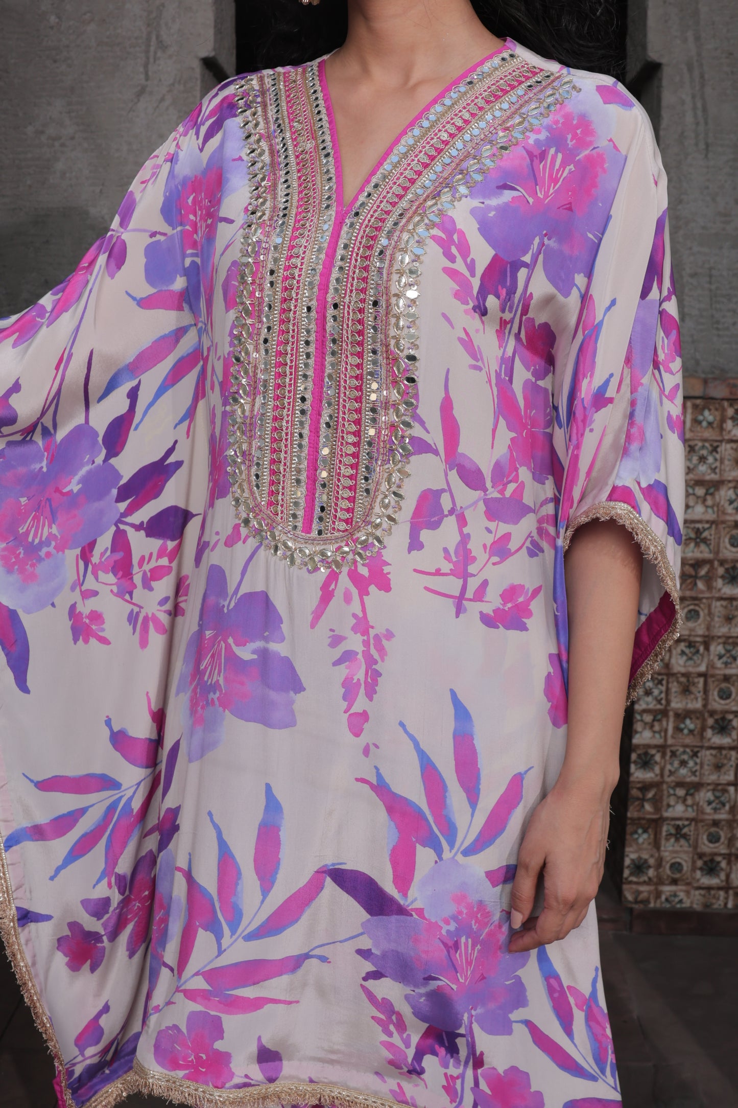 Miraz Maple Kaftan - Purple