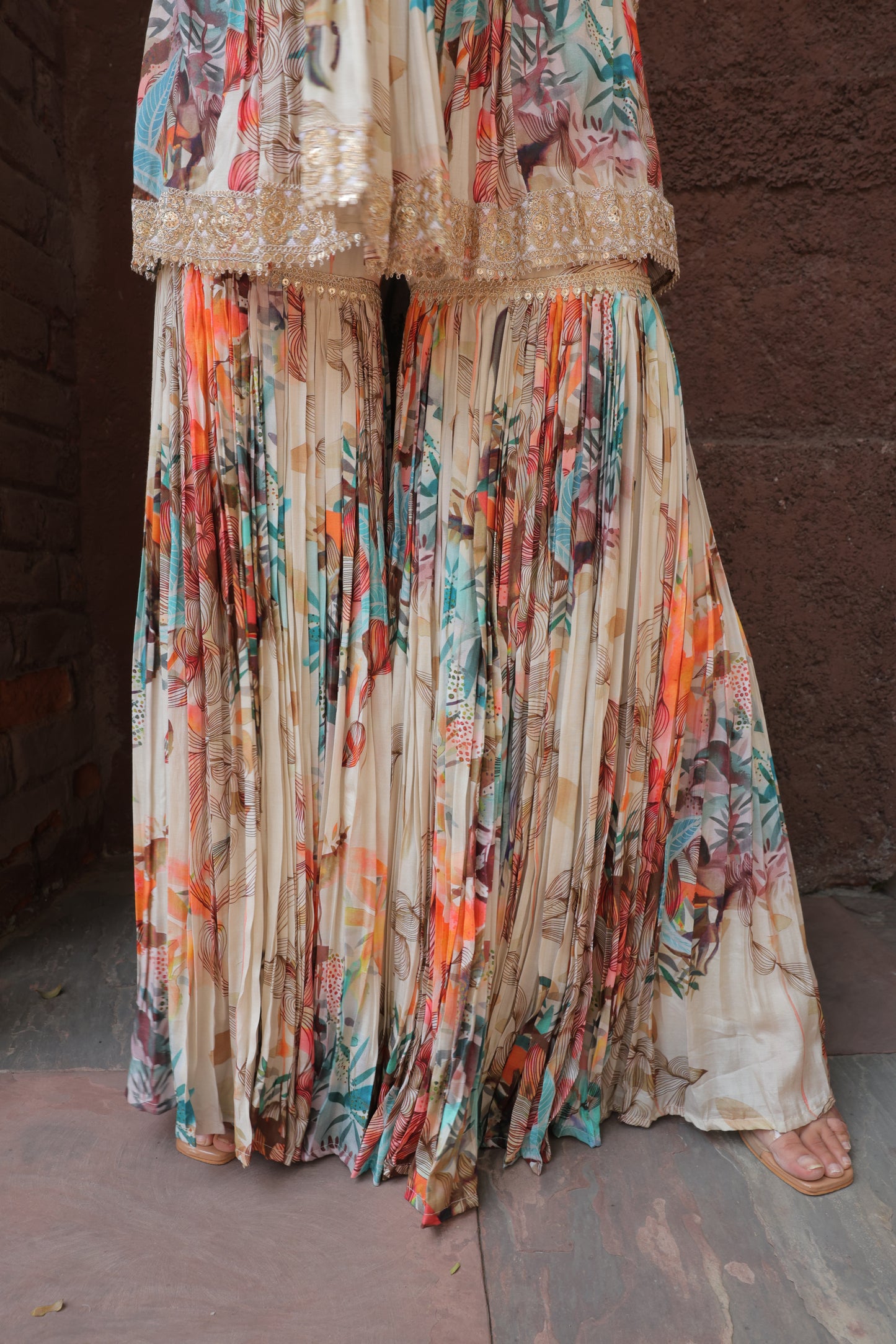 Reyna A-Line Sharara - White