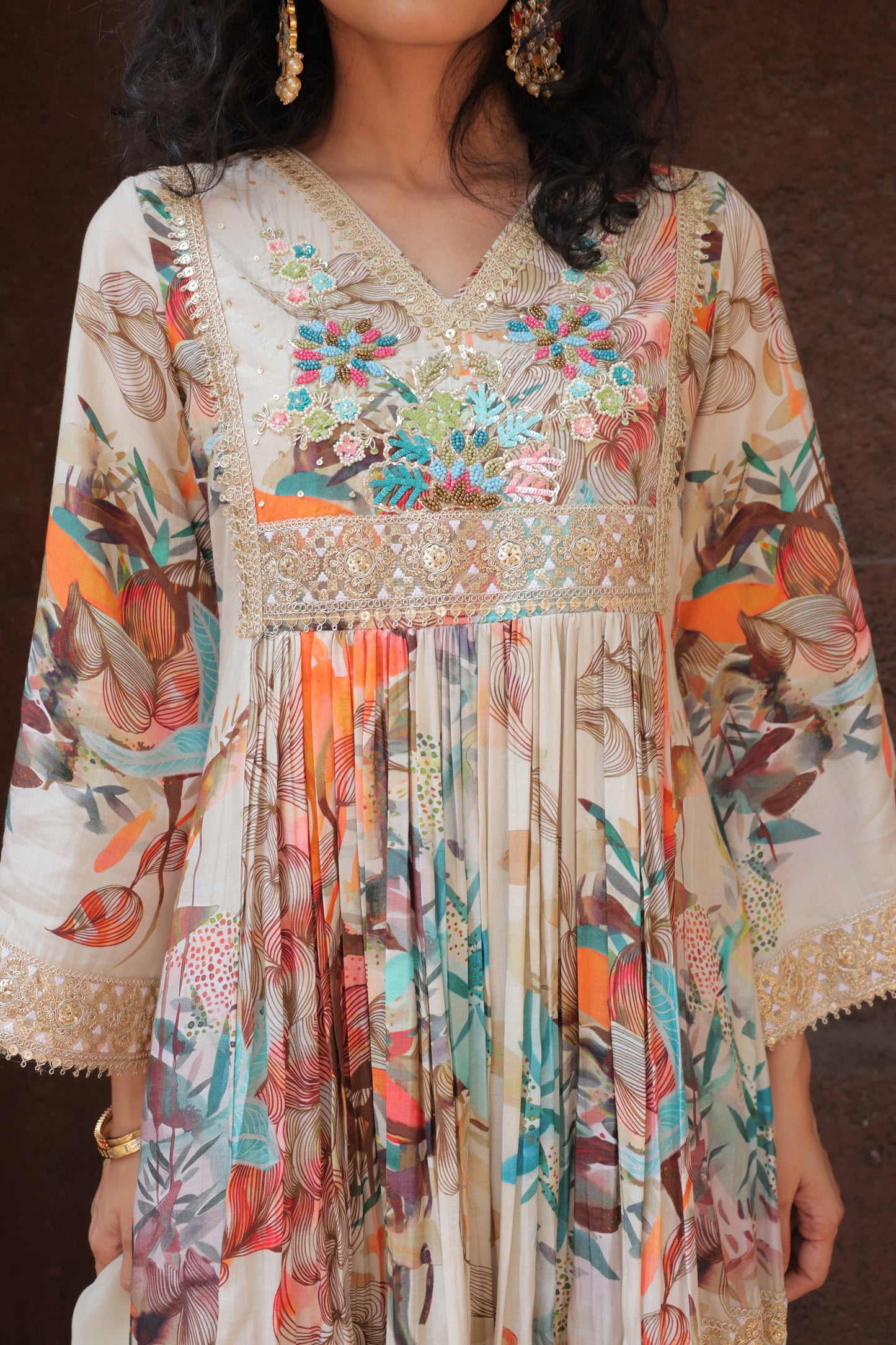 Reyna A-Line Sharara - White