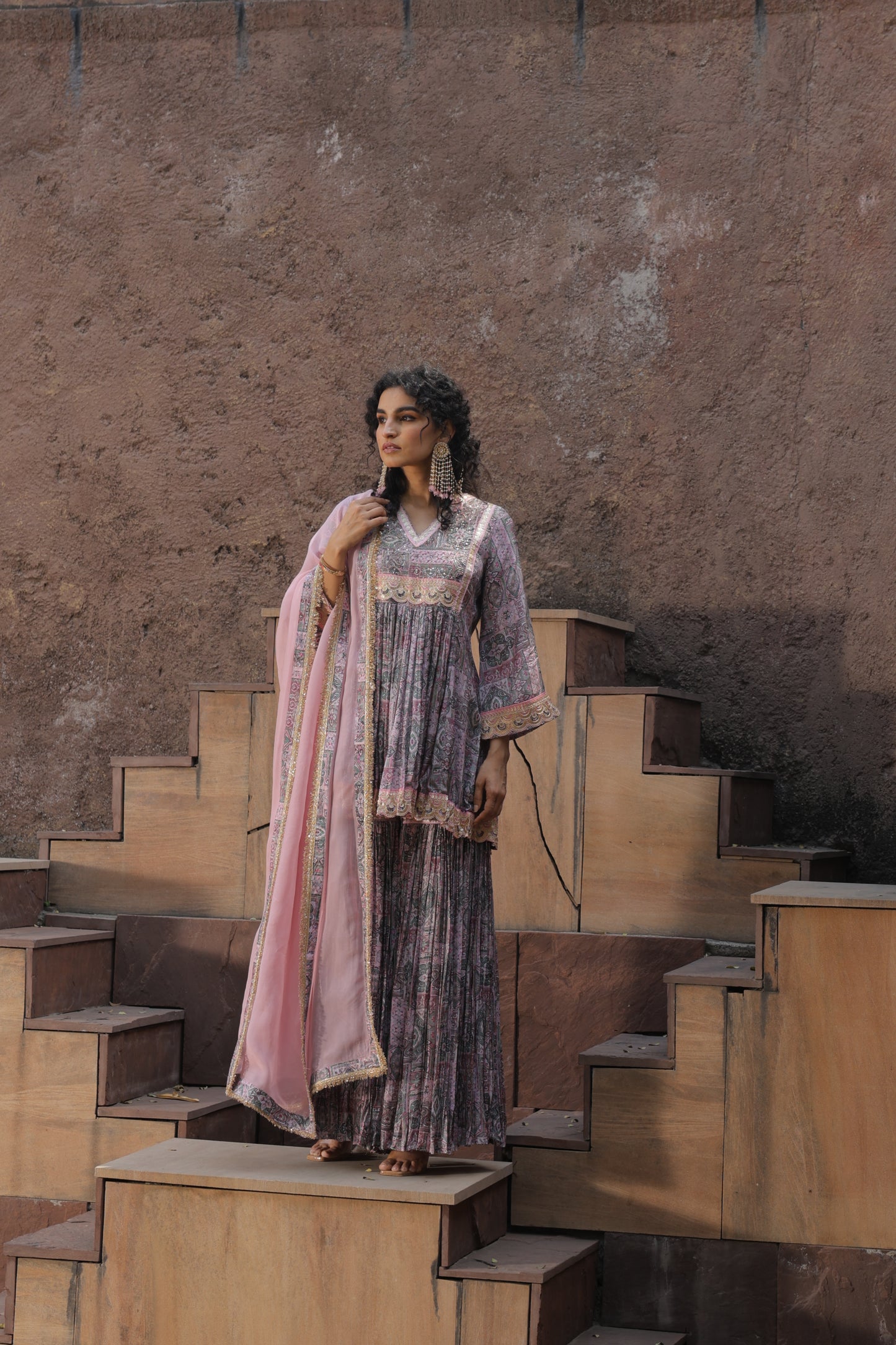 Paisly Sharara - Purple