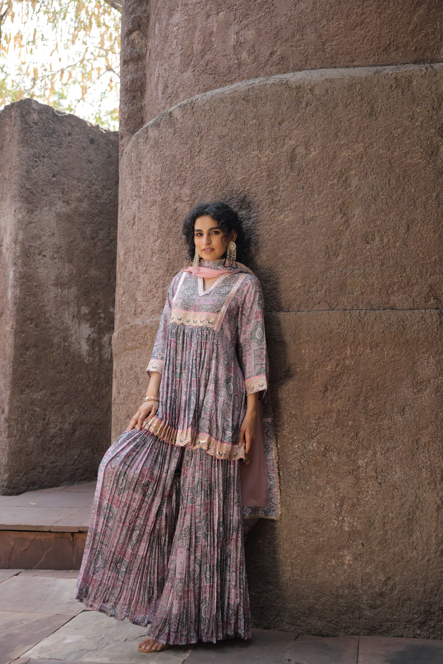 Paisly Sharara - Purple
