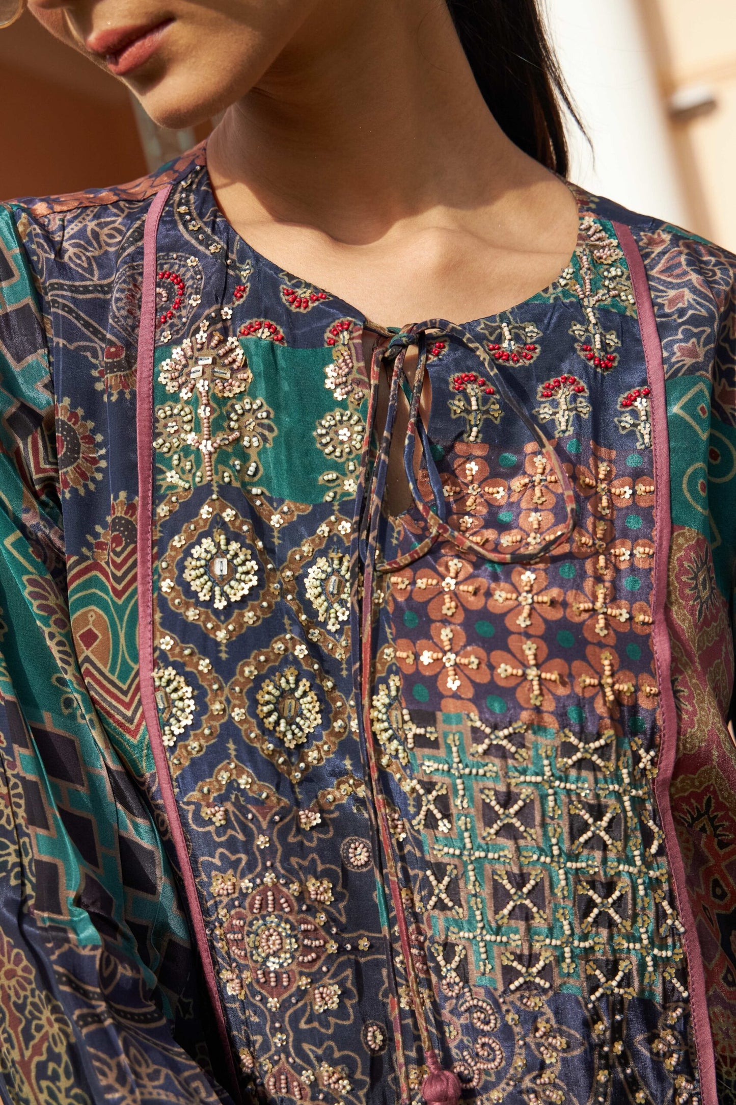 Avira Co-ord Set - Blue & Green