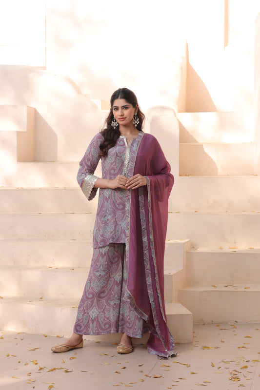 Nalina Paisly Suit - Purple