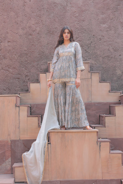 Paisly Sharara - Blue