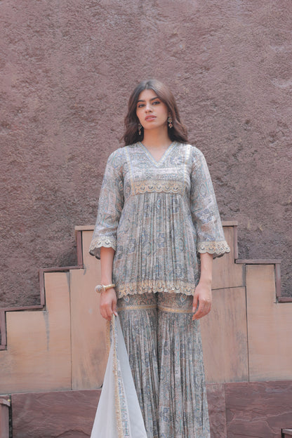 Paisly Sharara - Blue