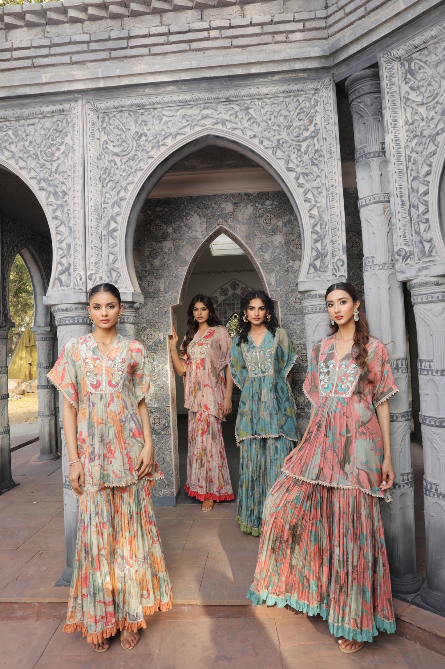 Inaaya Kaftan Sharara - Green