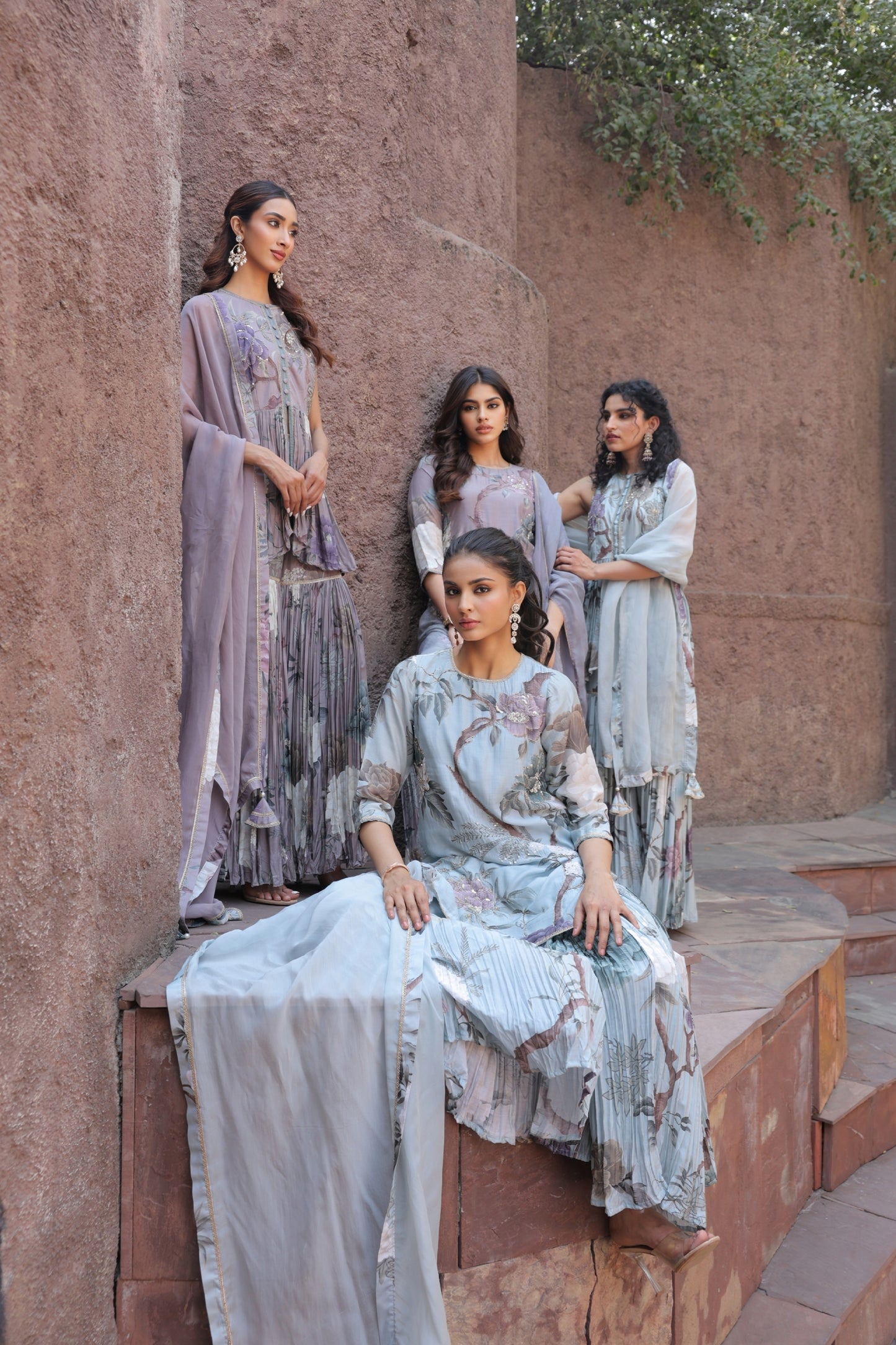 Leher Sharara - Blue