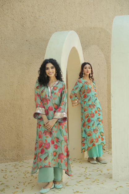 Sur Kurta Set - Green