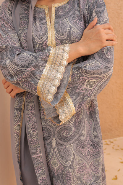 Nalina Paisly Suit - Grey
